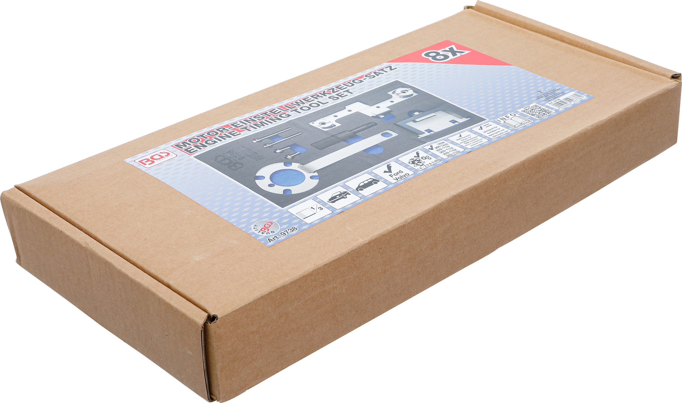 BGS Werkstattwageneinlage 1/3: Motor-Einstellwerkzeug-Satz | für Ford 2.5, Volvo 1.6 - 2.5 & 2.4D