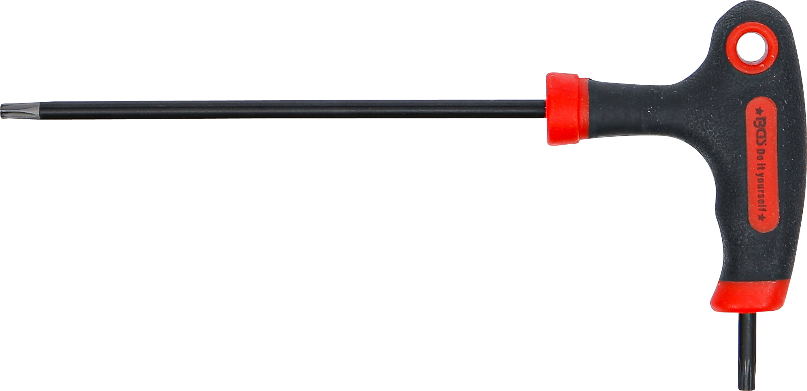 BGS Schraubendreher mit T-Griff und seitlicher Klinge | T-Profil (für Torx) mit/ohne Bohrung T15