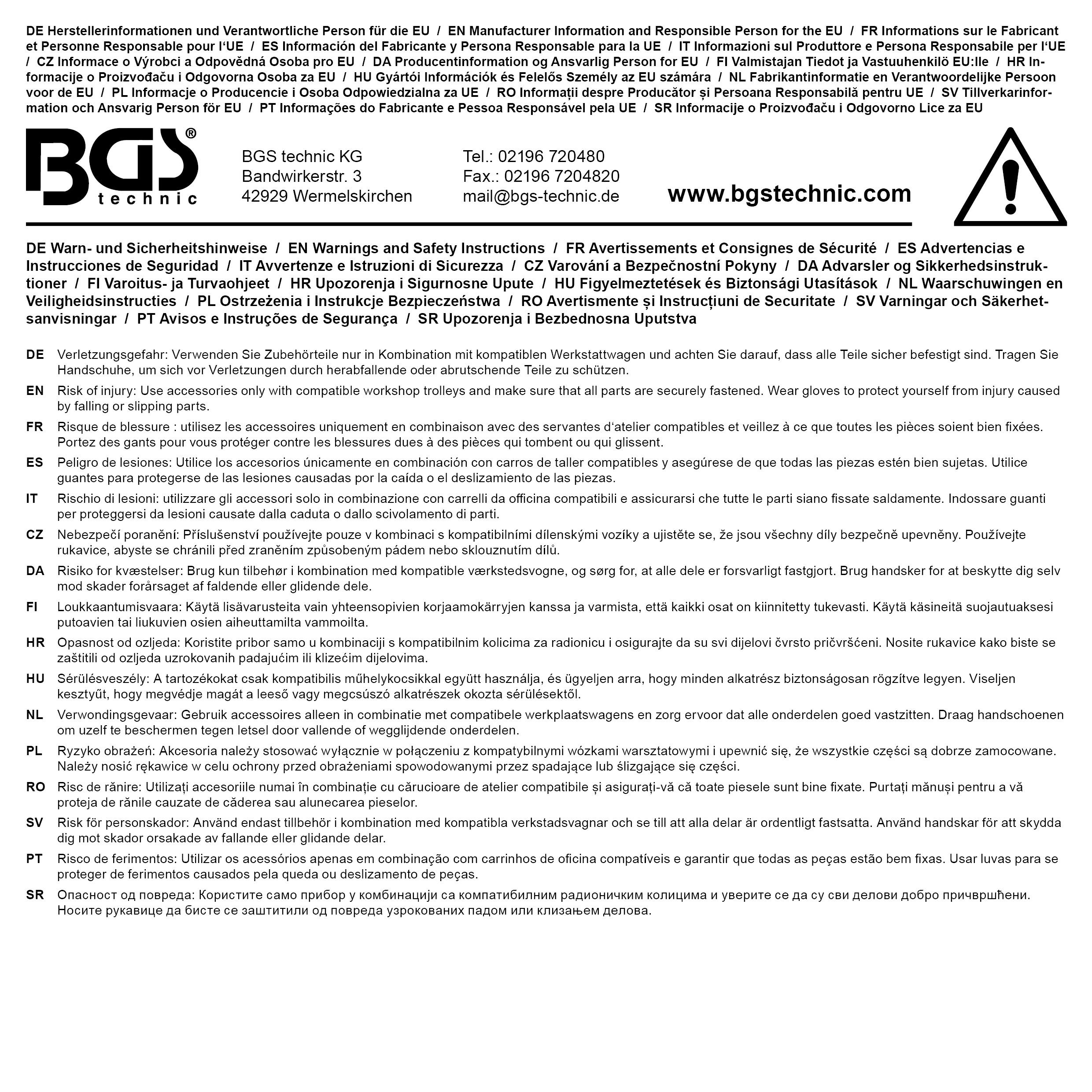 BGS Schaumeinlage für Art. 2002 | Maul-Ringschlüssel, Zangen und Winkelschlüssel | 31-tlg.