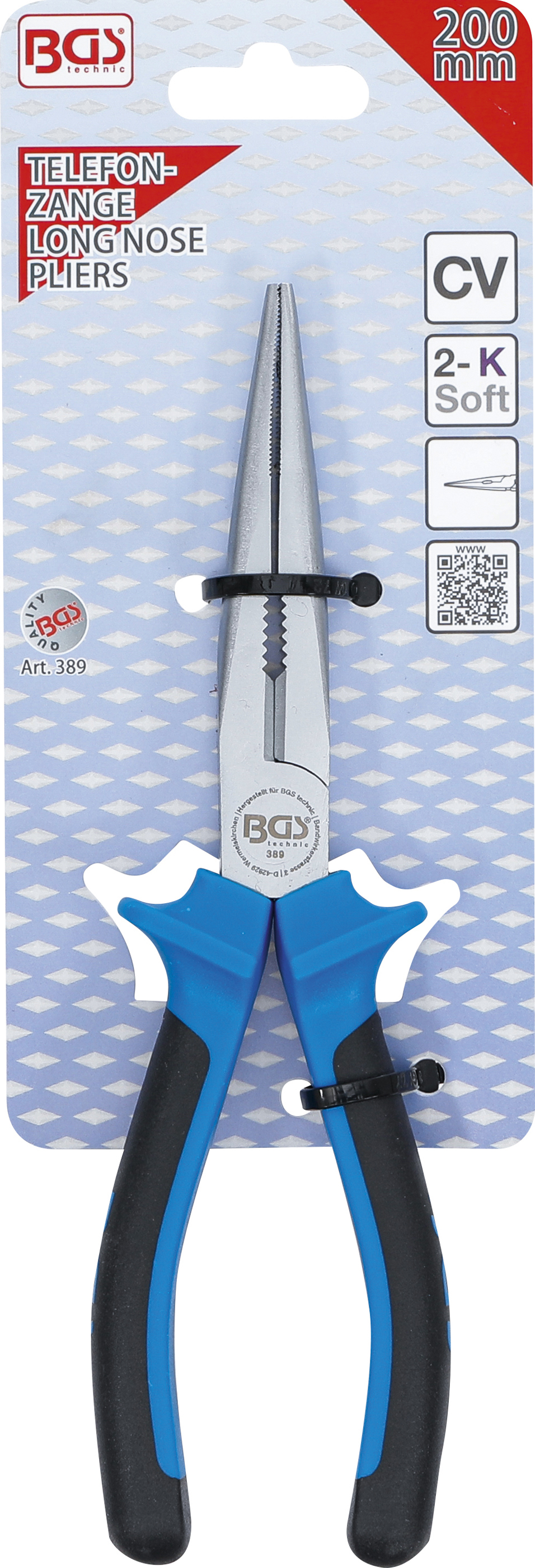 BGS Telefonzange | gerade | 200 mm