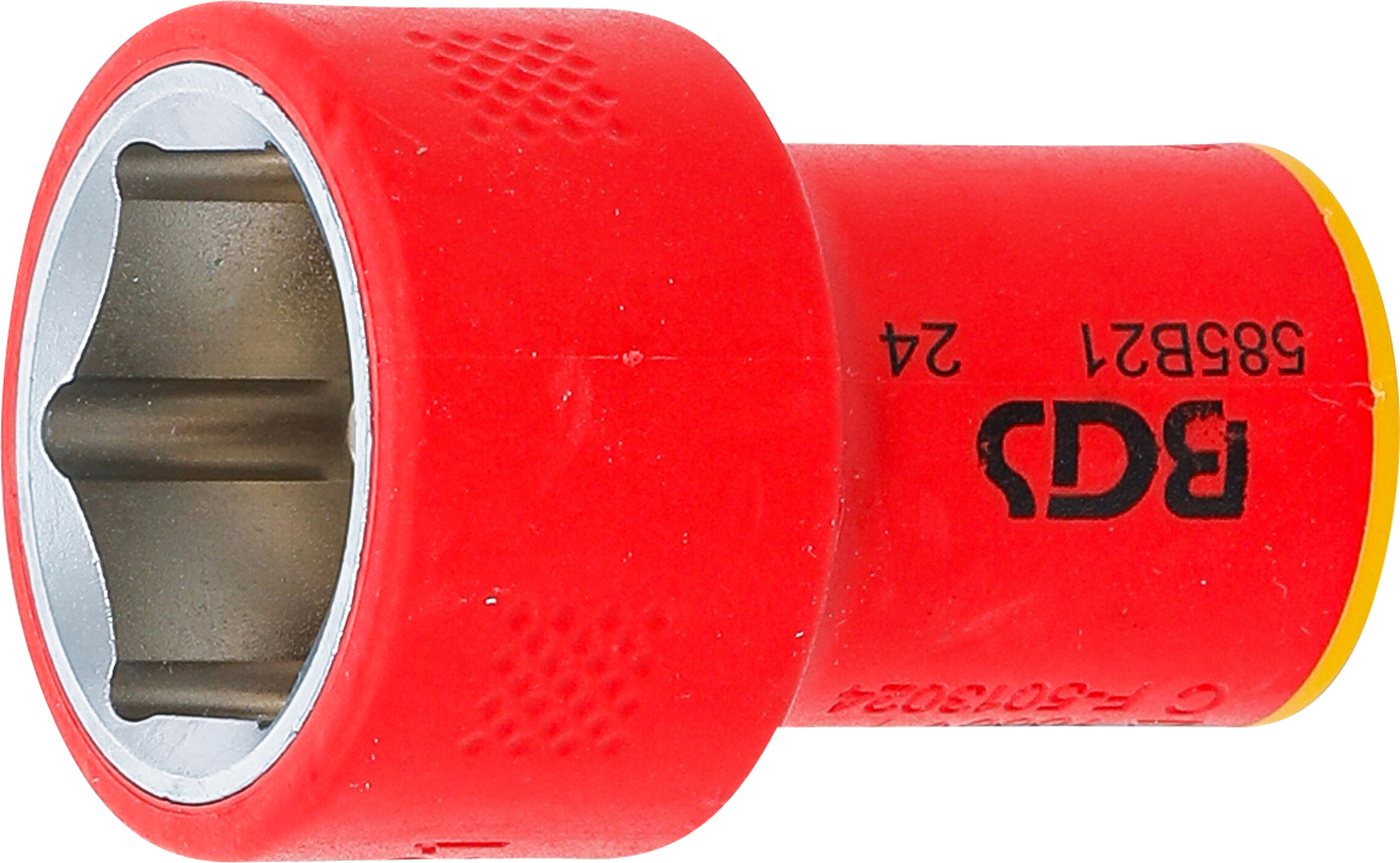 BGS VDE-Steckschlüssel-Einsatz Sechskant | Antrieb Innenvierkant 10 mm (3/8") | SW 21 mm
