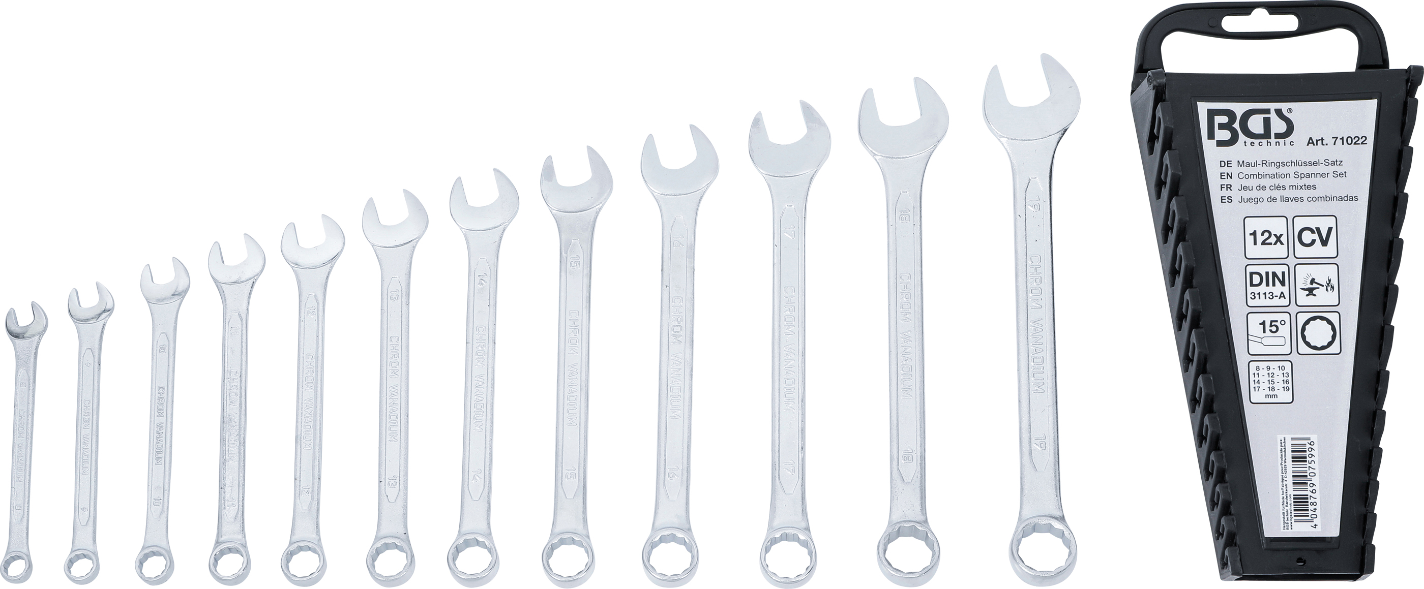 BGS Maul-Ringschlüssel-Satz | SW 8 - 19 mm | 12-tlg.