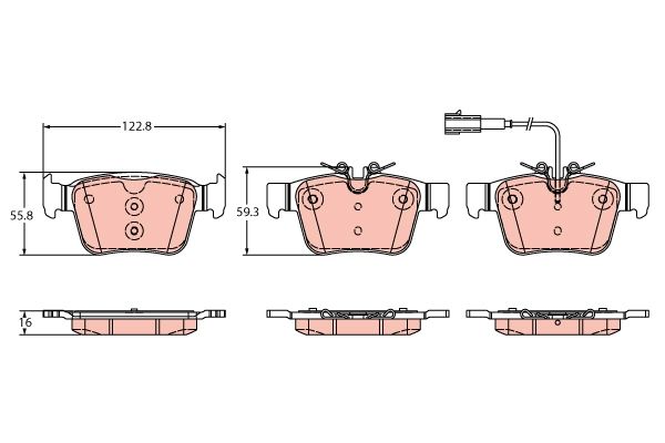 Bremsbelagsatz, Scheibenbremse
