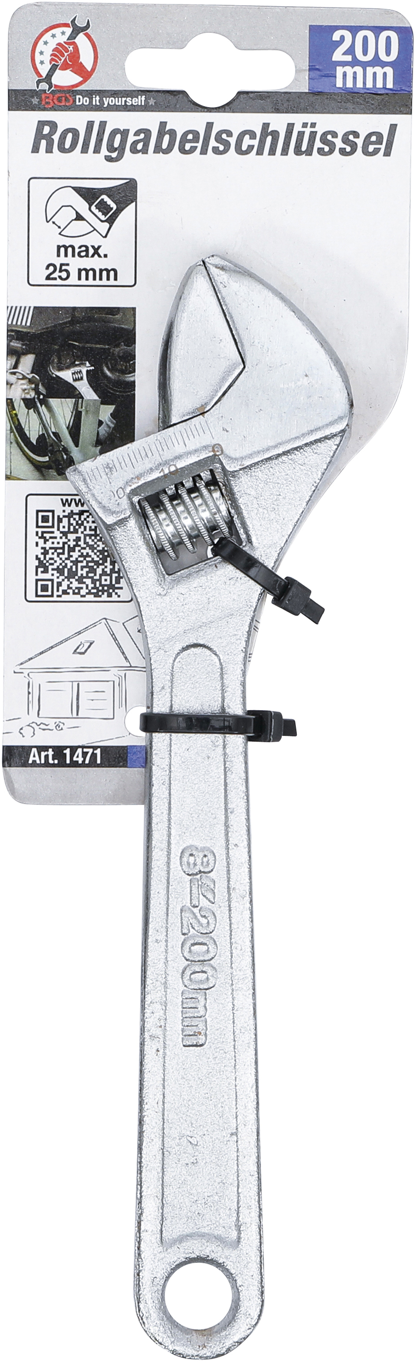 BGS Rollgabelschlüssel | 200 mm | 25 mm