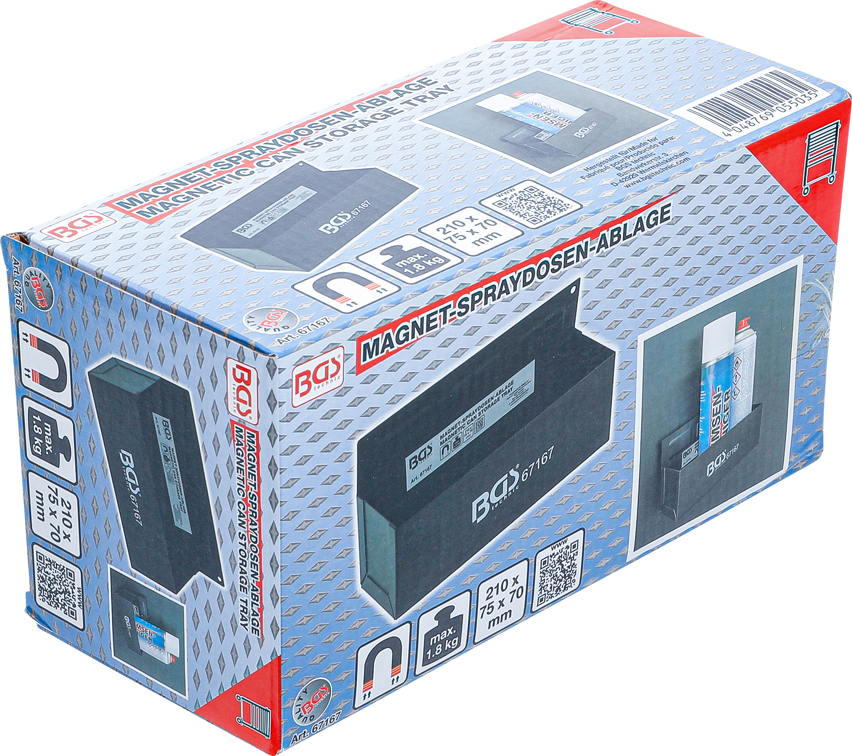 BGS Magnet-Spraydosen-Ablage | 210 mm