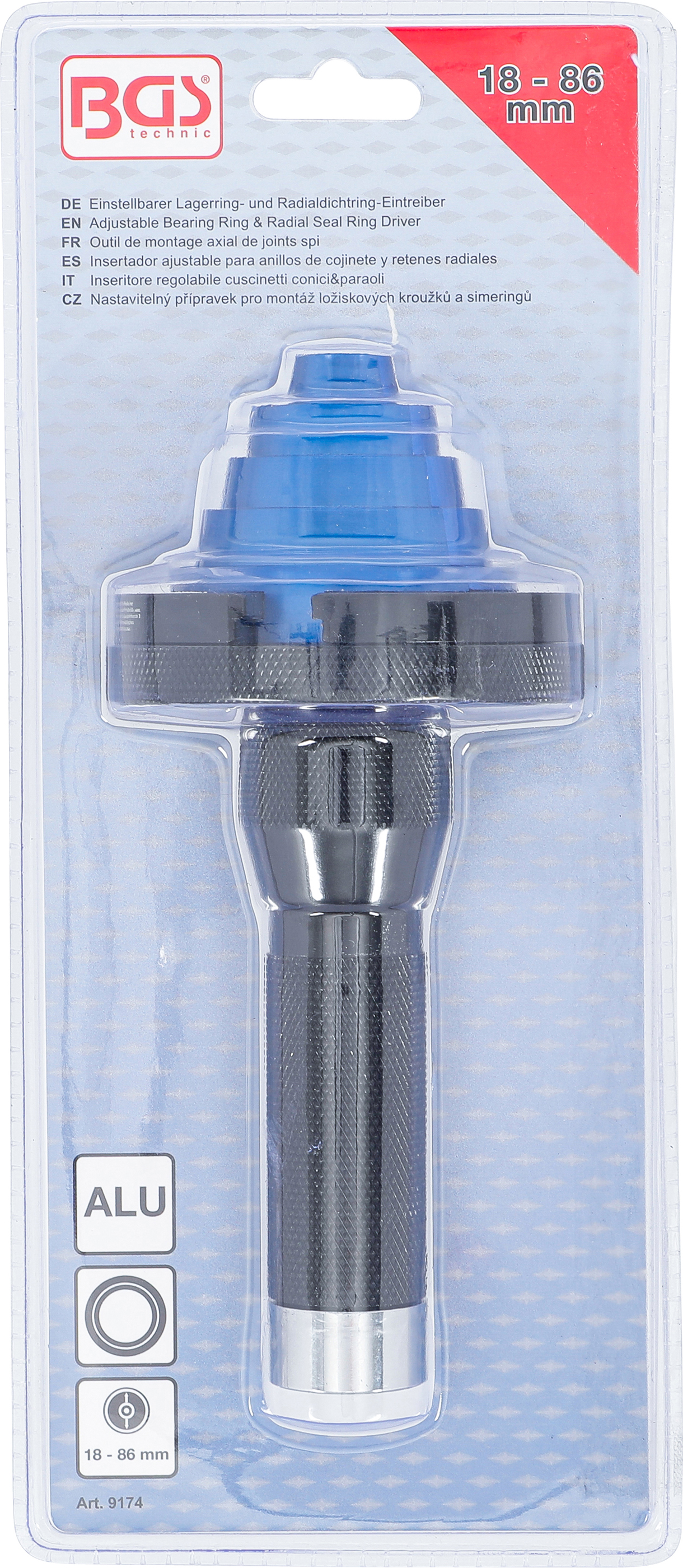 BGS Einstellbarer Lagerring- und Radialdichtring-Eintreiber