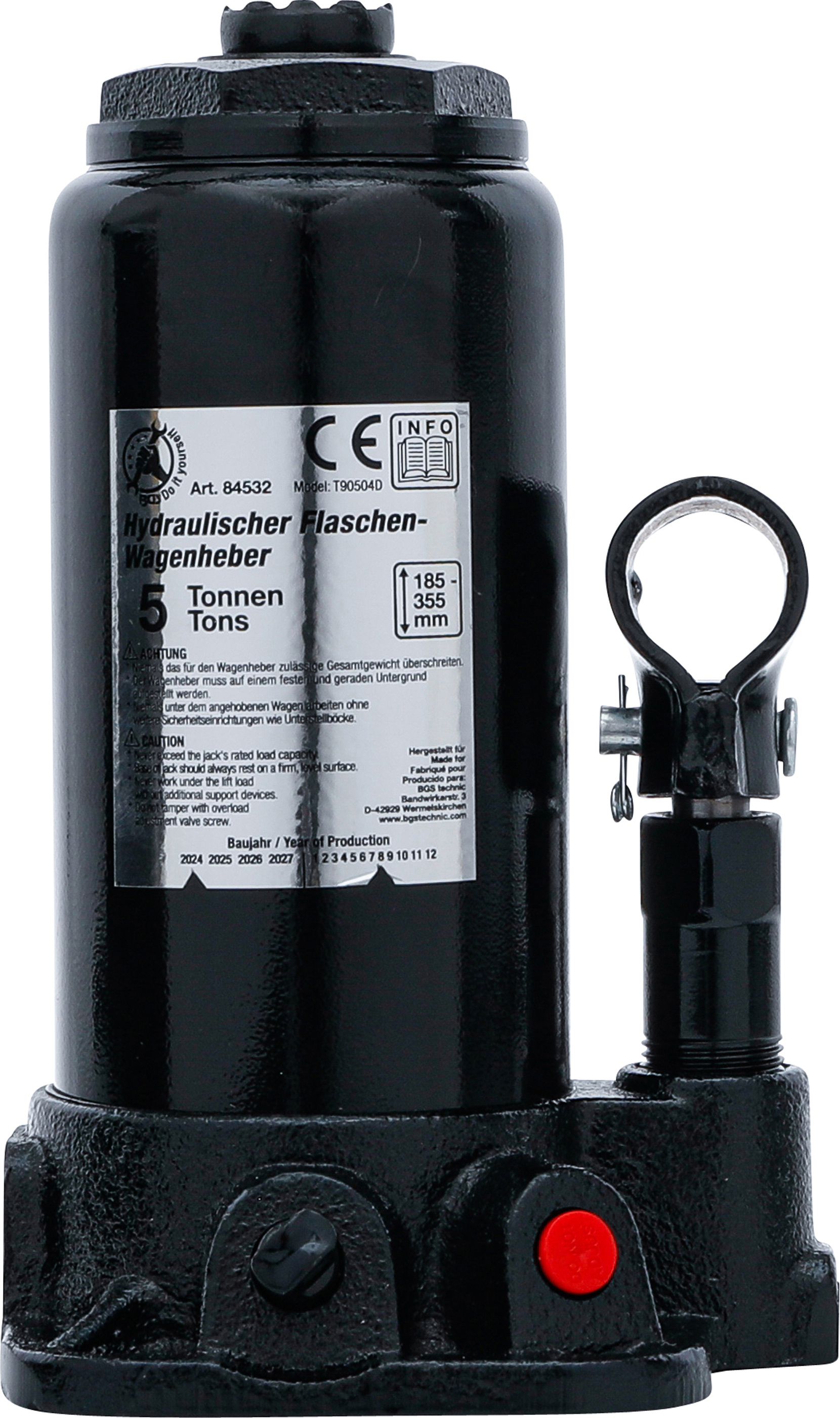 BGS Hydraulischer Flaschen-Wagenheber | 5 t