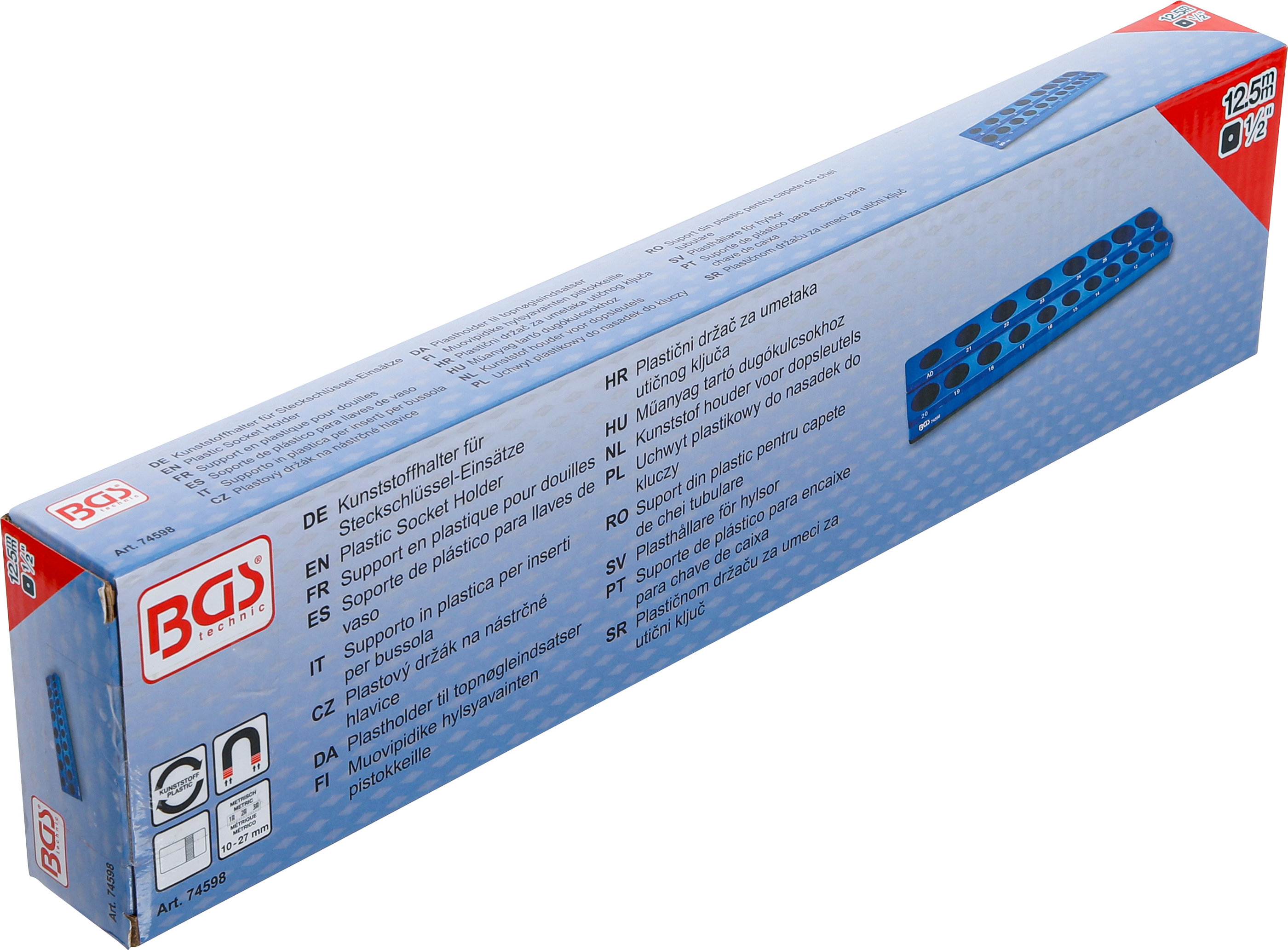 BGS Kunststoffhalter für Steckschlüssel-Einsätze | magnetisch | 12,5 mm (1/2")