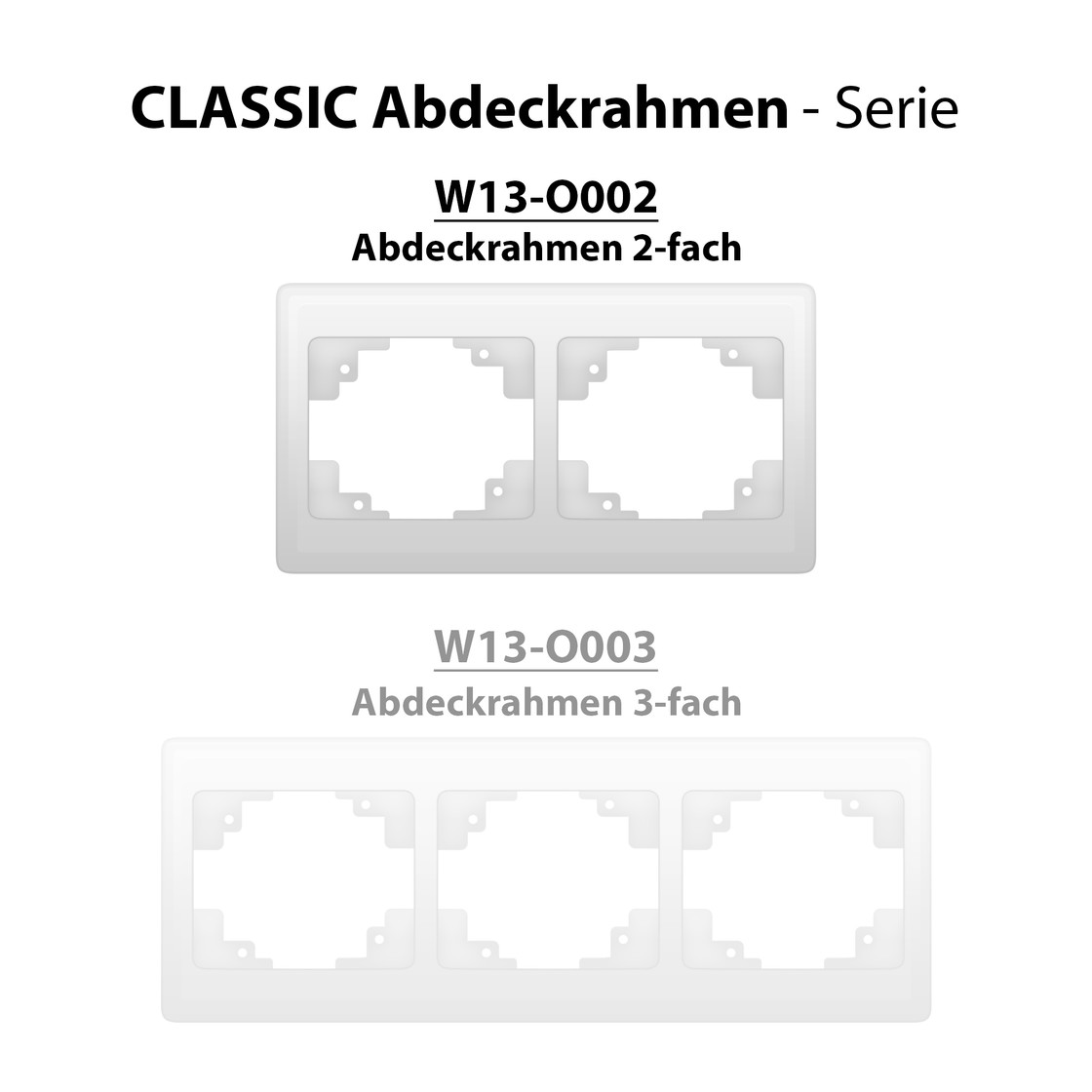 Arcas CLASSIC Abdeckrahmen 2fach Modell W13-O002