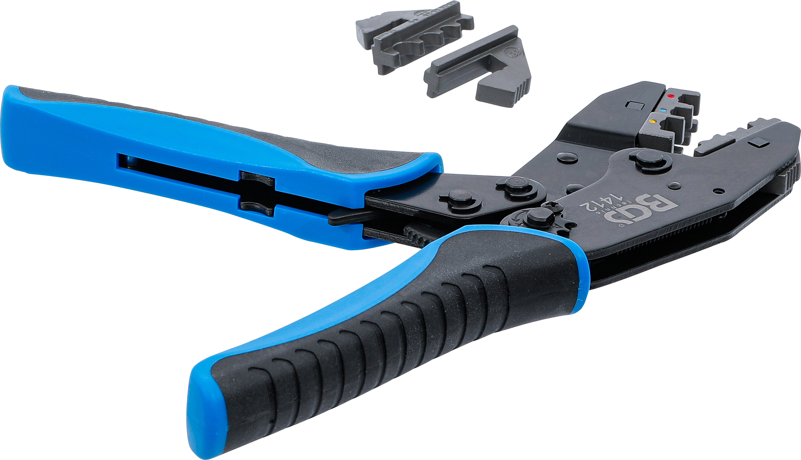 BGS Crimpzange mit Ratschenfunktion | auswechselbare Pressprofileinsätze