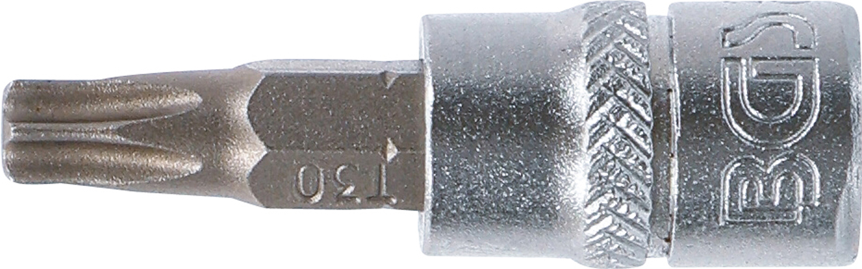 BGS Bit-Einsatz | Antrieb Innenvierkant 6,3 mm (1/4") | T-Profil (für Torx) mit Bohrung T30