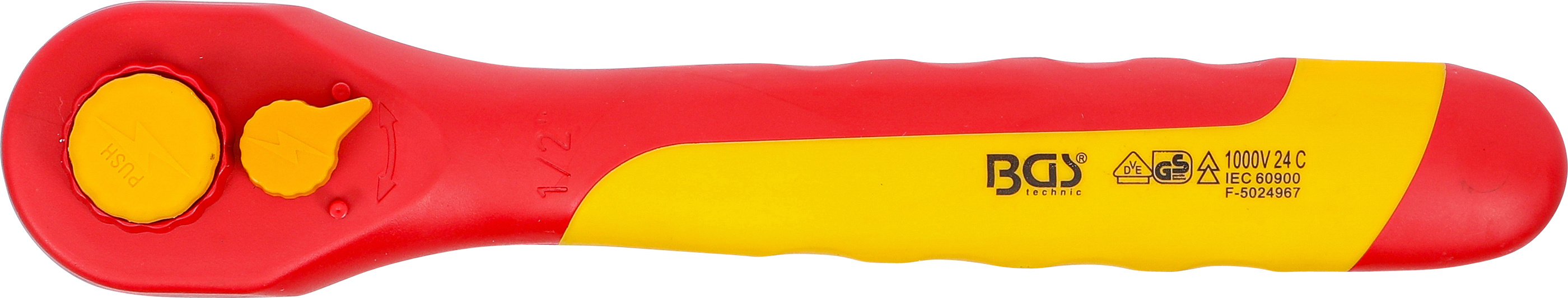 BGS VDE-Umschaltknarre | Abtrieb Außenvierkant 12,5 mm (1/2") | 1000 V