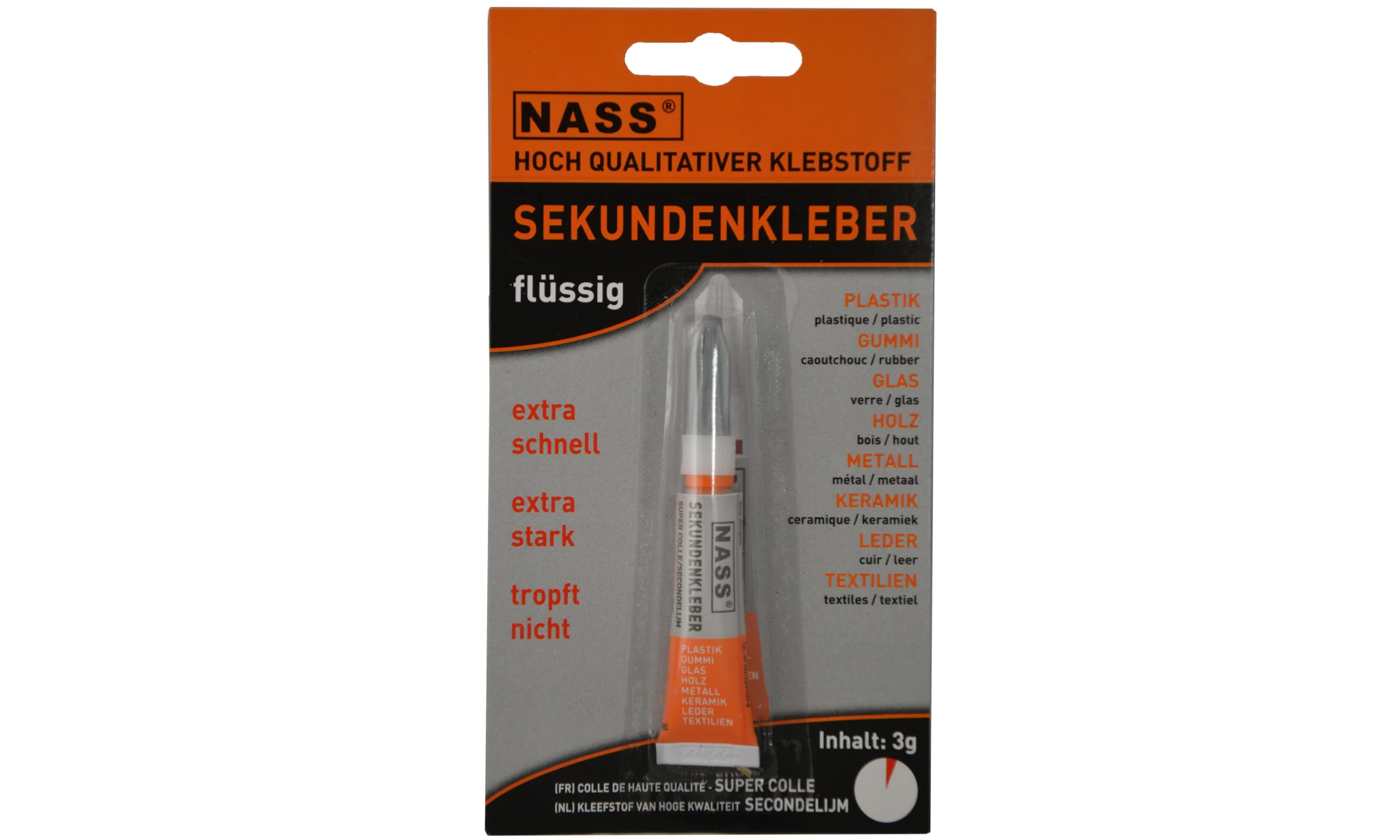Nass Sekundenkleber Super Glue 3g