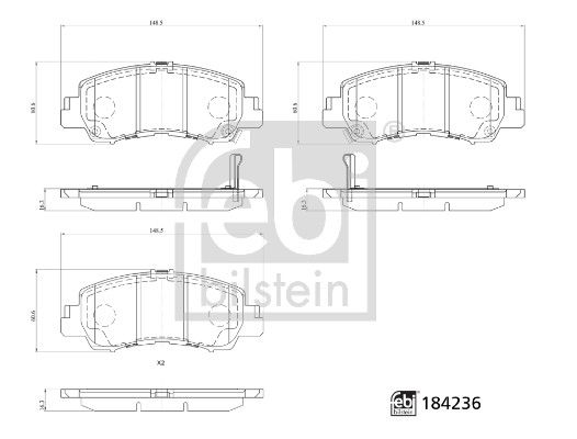Bremsbelagsatz vorne , passt zu: MITSUBISHI ECLIPSE CROSS 1.5-2.4H 10.17-