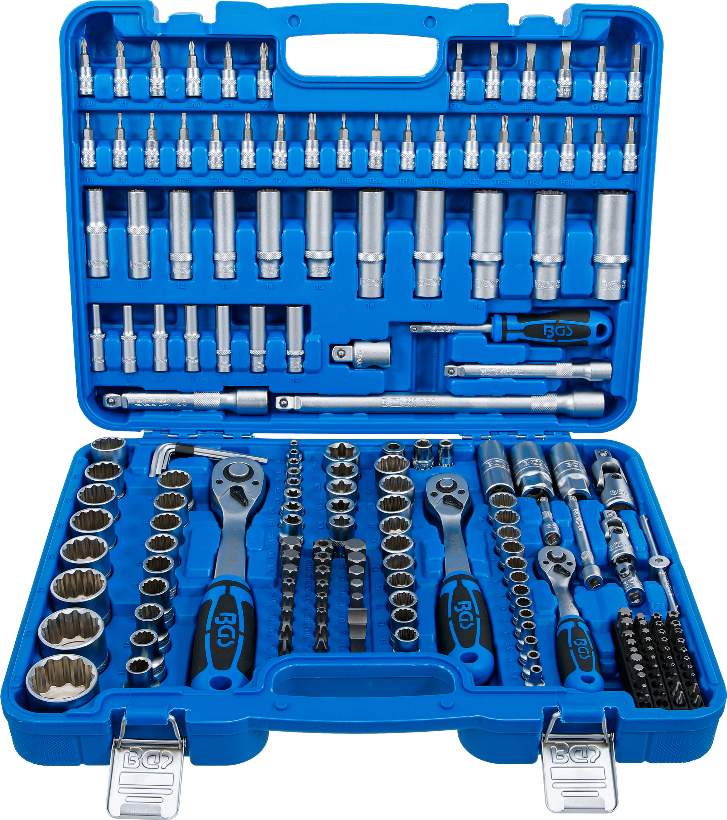 BGS Steckschlüssel-Satz Zwölfkant | Antrieb 6,3 mm (1/4") / 10 mm (3/8") / 12,5 mm (1/2") | 192-tlg.