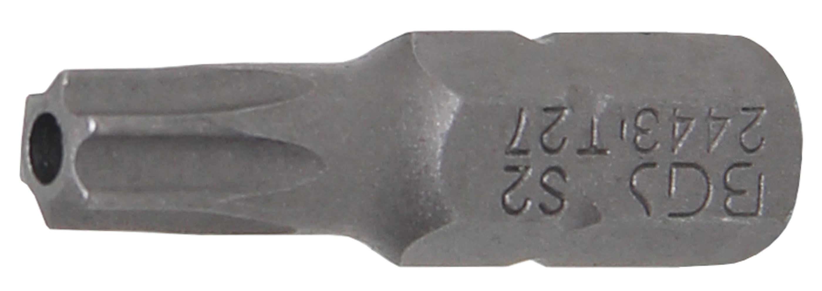 BGS Bit | Länge 25 mm | Antrieb Außensechskant 6,3 mm (1/4") | T-Profil (für Torx) mit Bohrung T27