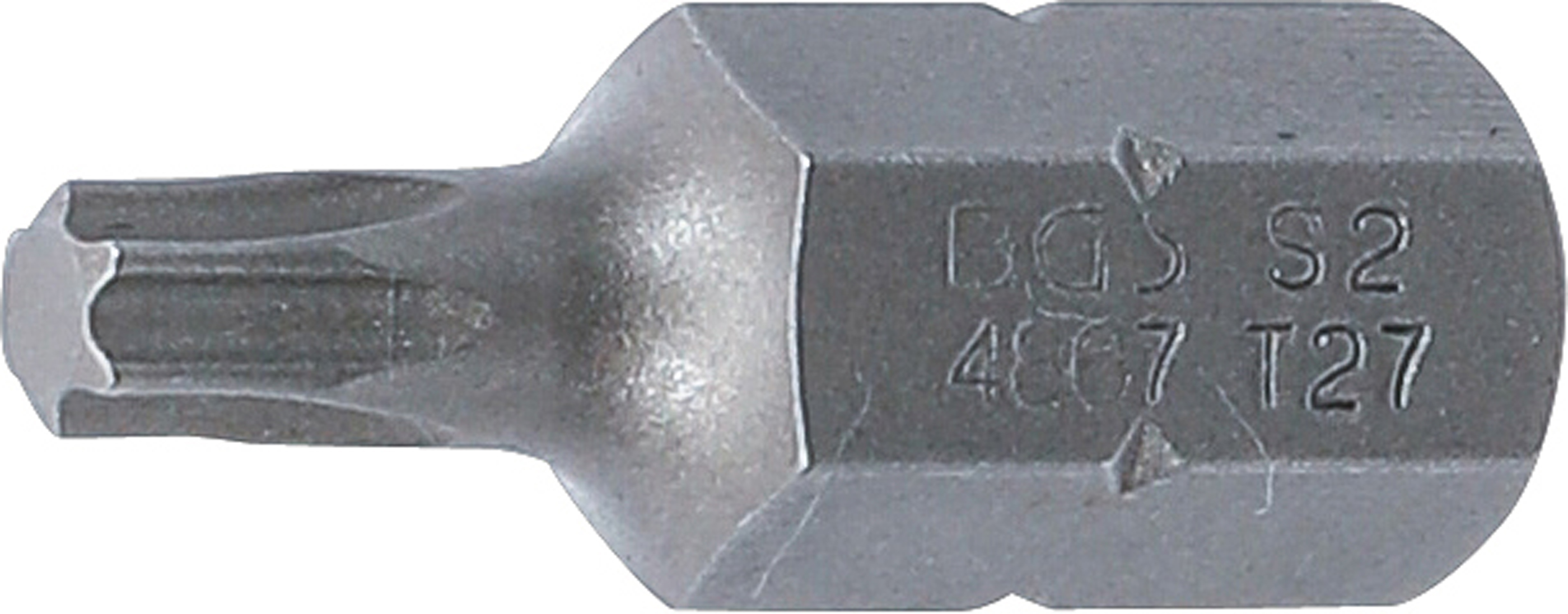 BGS Bit | Länge 30 mm | Antrieb Außensechskant 10 mm (3/8") | T-Profil (für Torx) T27