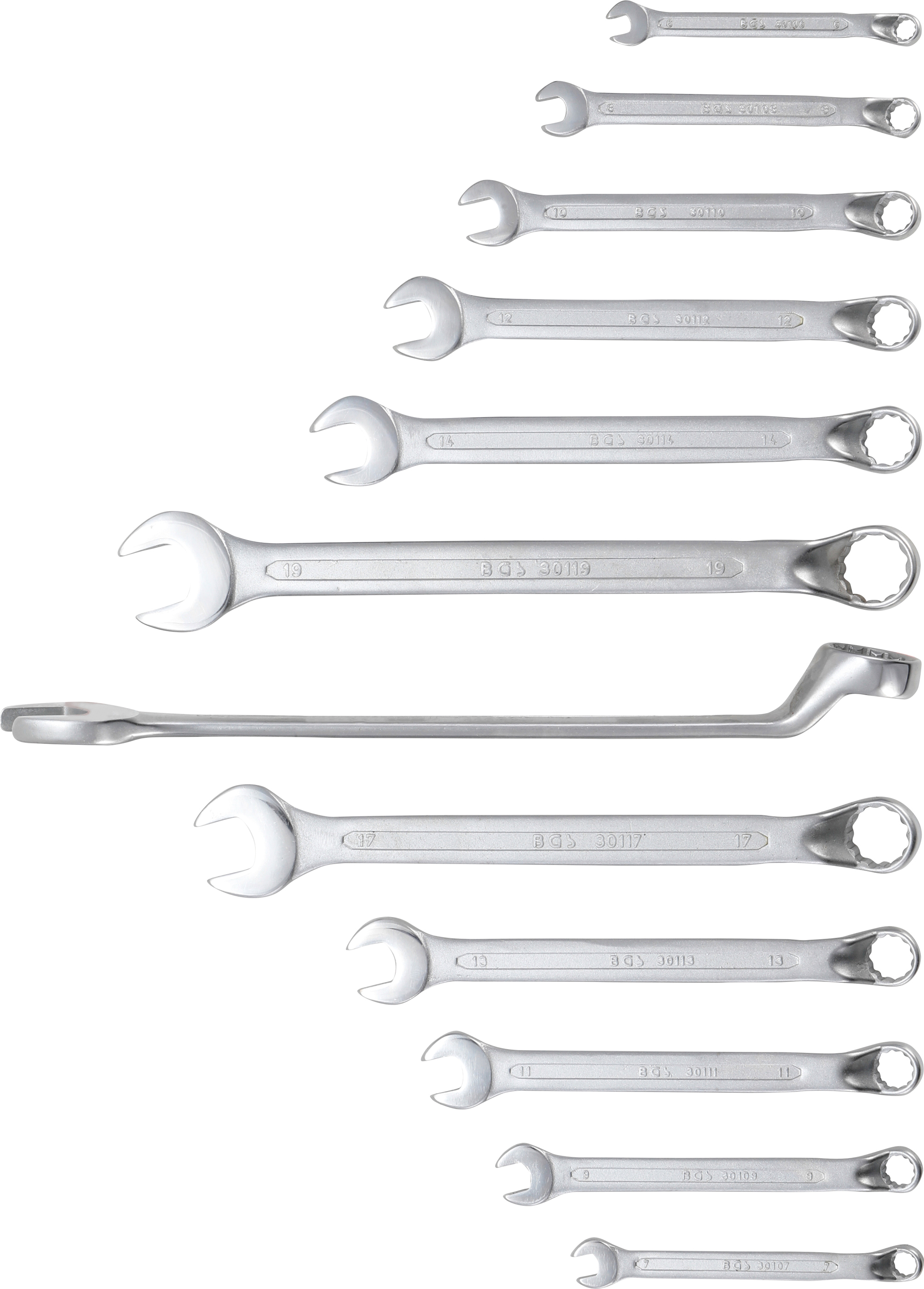 BGS Maul-Ringschlüssel-Satz | gekröpft | SW 6 - 22 mm | 12-tlg.