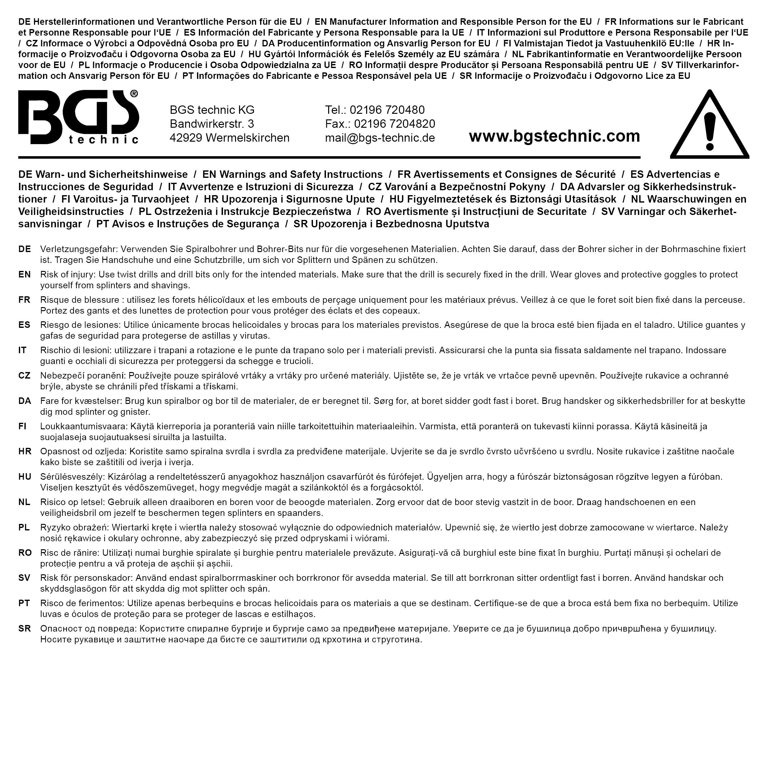 BGS Spiralbohrer | HSS-G | titan-nitriert | 5,0 mm