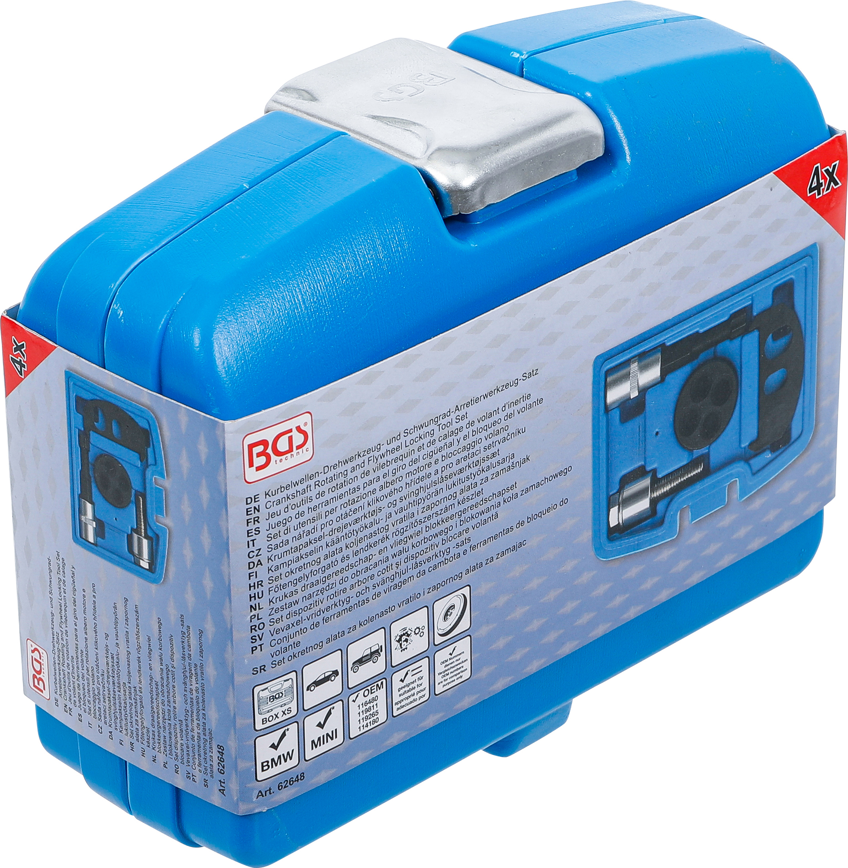 BGS Kurbelwellen-Drehwerkzeug- und Schwungrad-Arretierwerkzeug-Satz | für BMW, MINI
