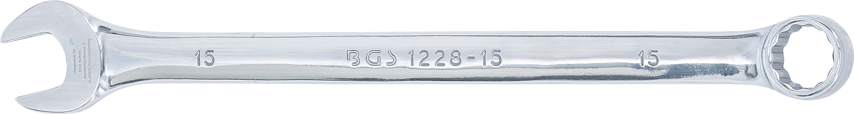 BGS Maul-Ringschlüssel | extra lang | SW 15 mm