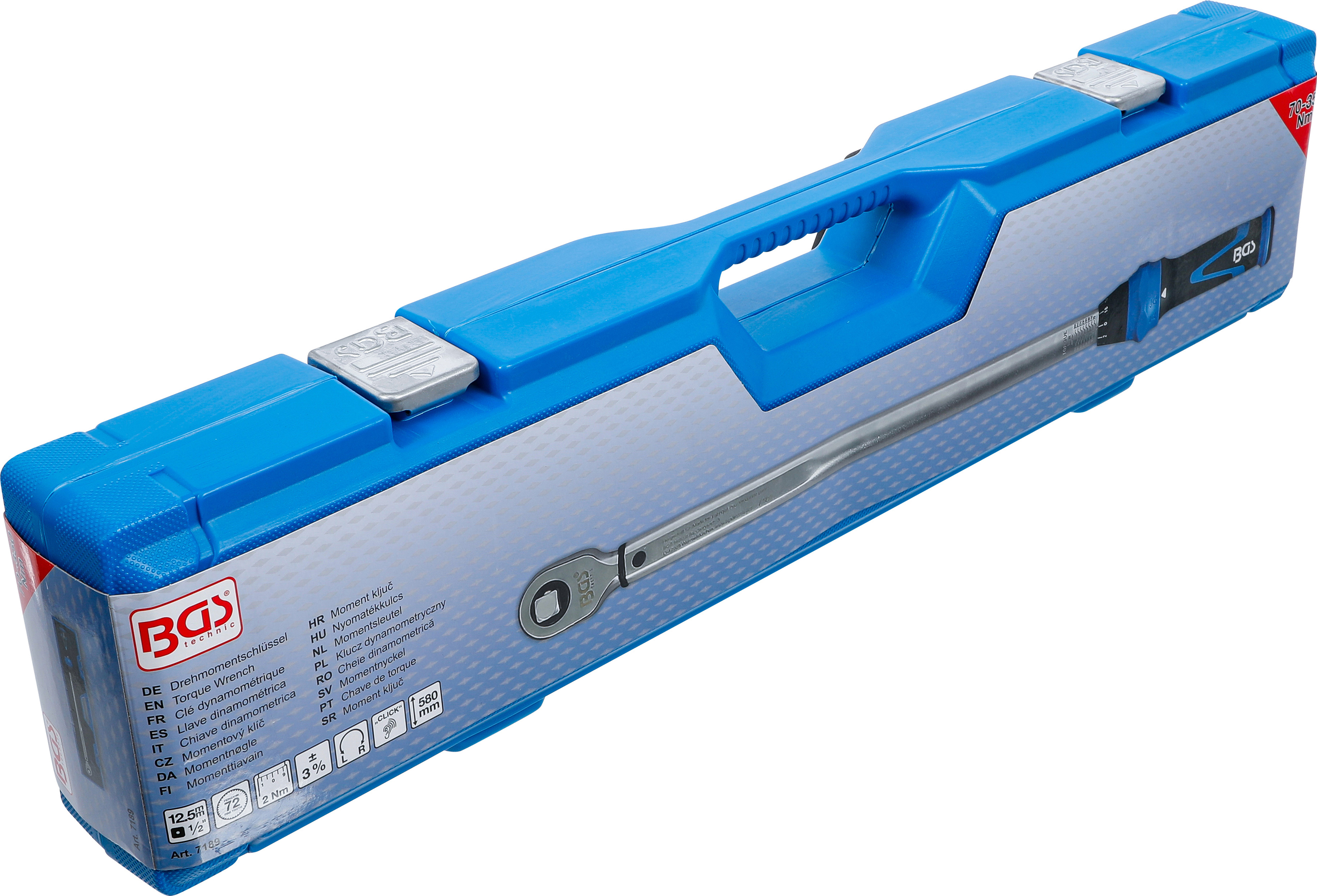 BGS Drehmomentschlüssel | Abtrieb Außenvierkant 12,5 mm (1/2") | 70 - 350 Nm