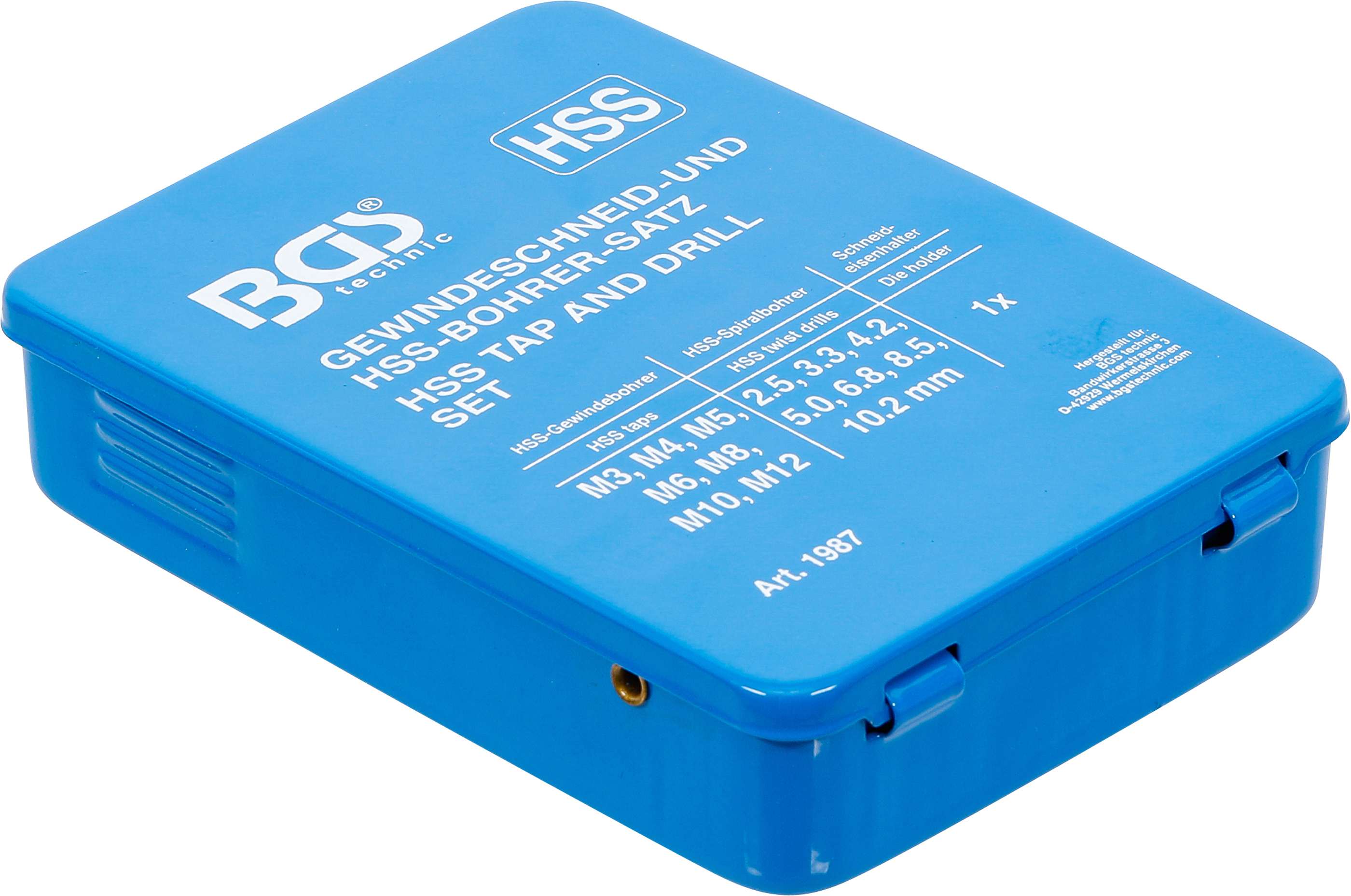 BGS Gewindeschneid-/HSS-Bohrer-Satz | M3 - M12 / 2,5 - 10,2 mm