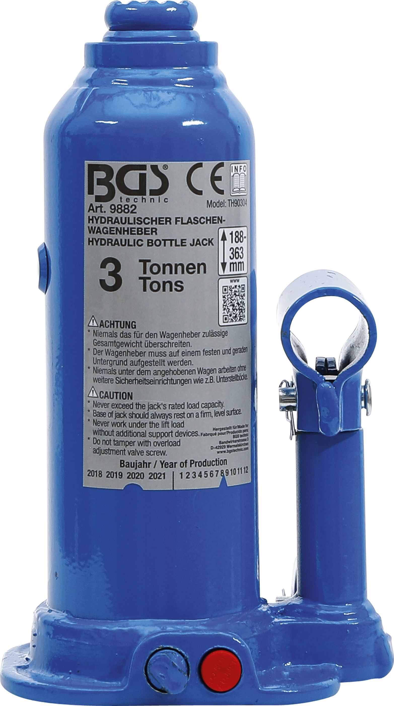 BGS Hydraulischer Flaschen-Wagenheber | 3 t
