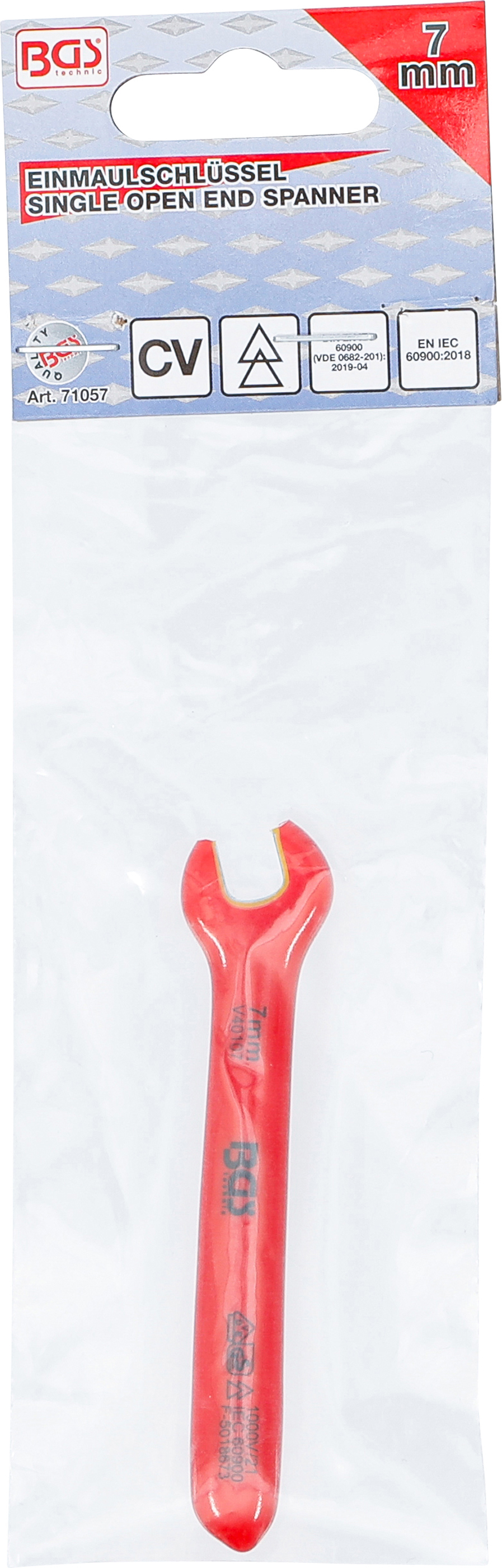 BGS VDE-Einmaulschlüssel | SW 7 mm