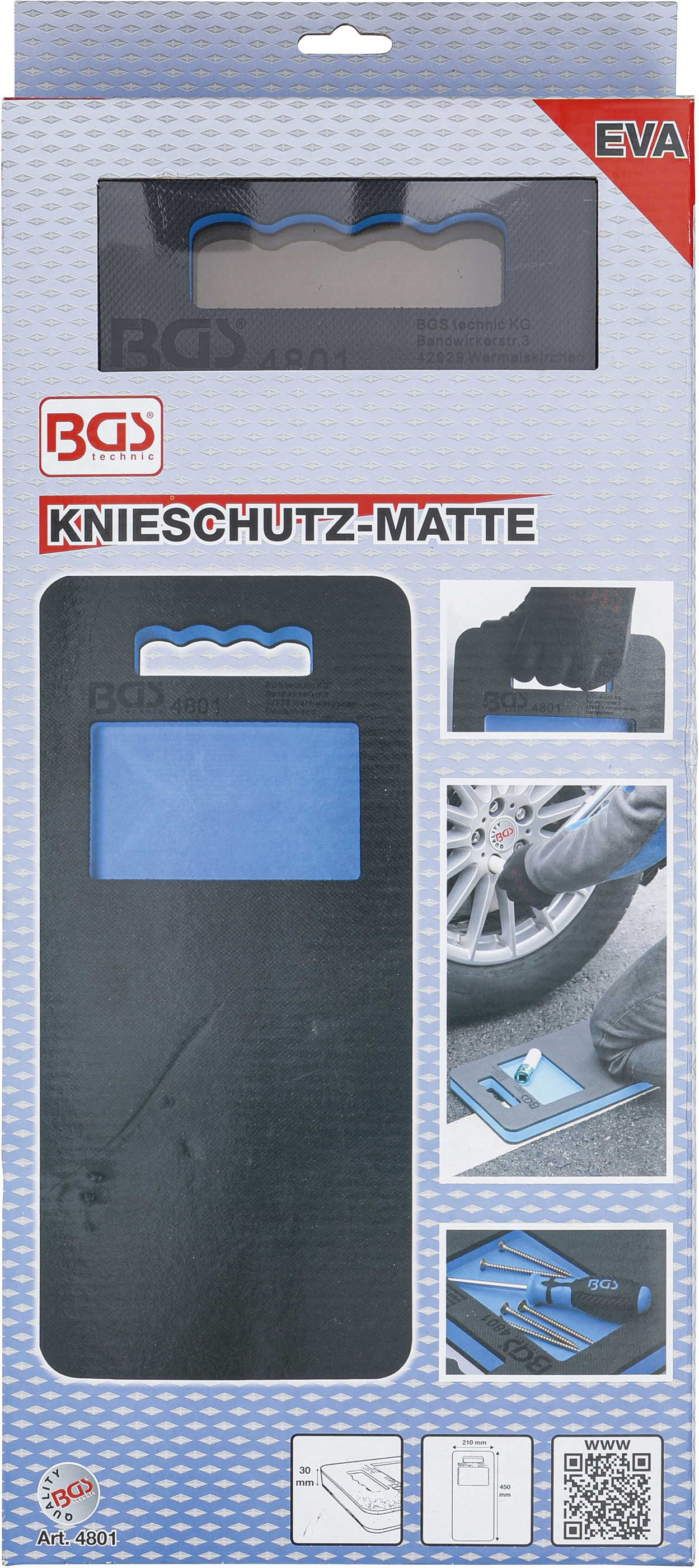 BGS Knieschutz-Matte | 450 x 210 x 30 mm