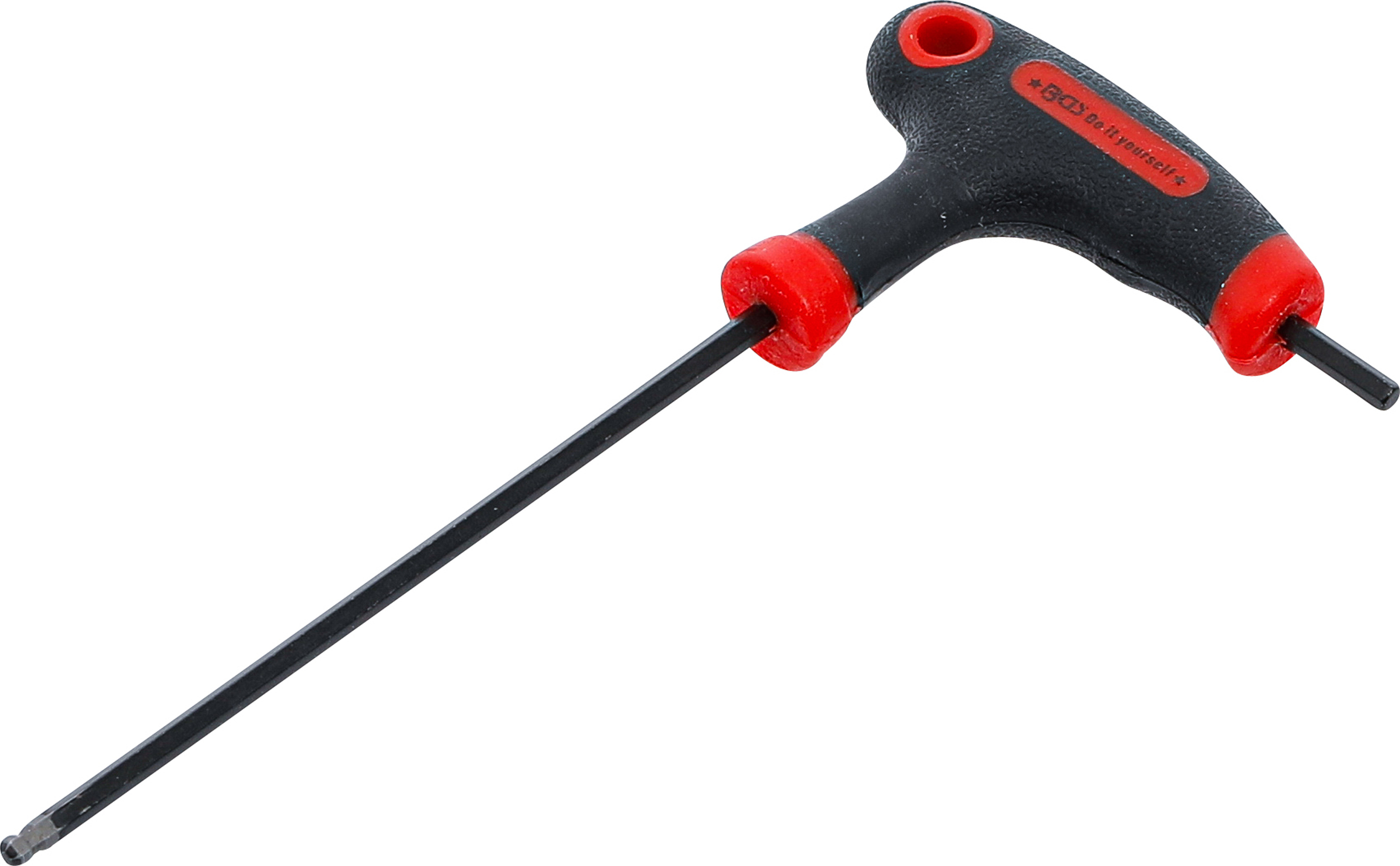 BGS Schraubendreher mit T-Griff und seitlicher Klinge | Innensechskant / Innensechskant mit Kugelkopf 3 mm