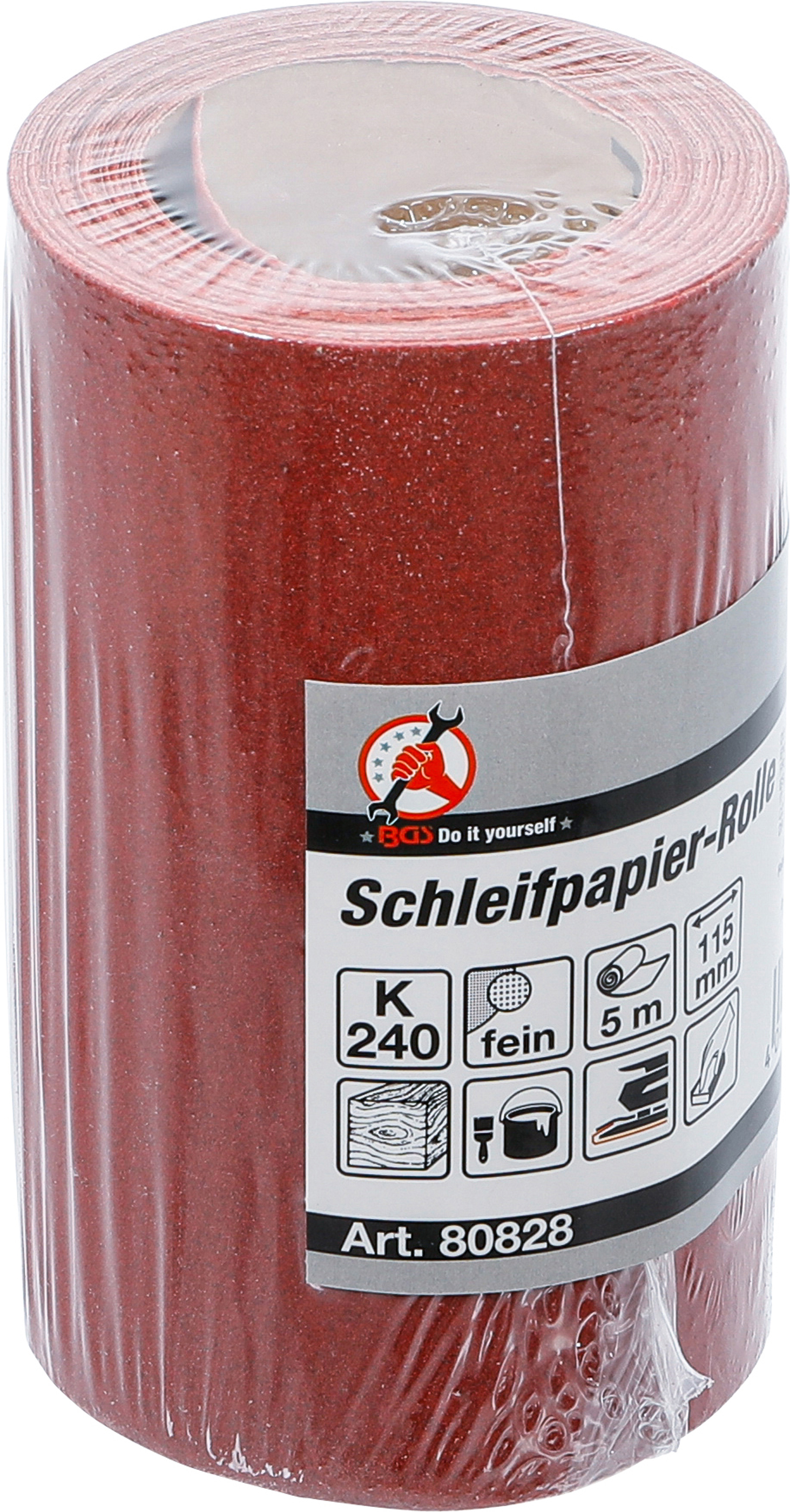 BGS Schleifpapier-Rolle | 115 mm x 5 m | Körnung 240
