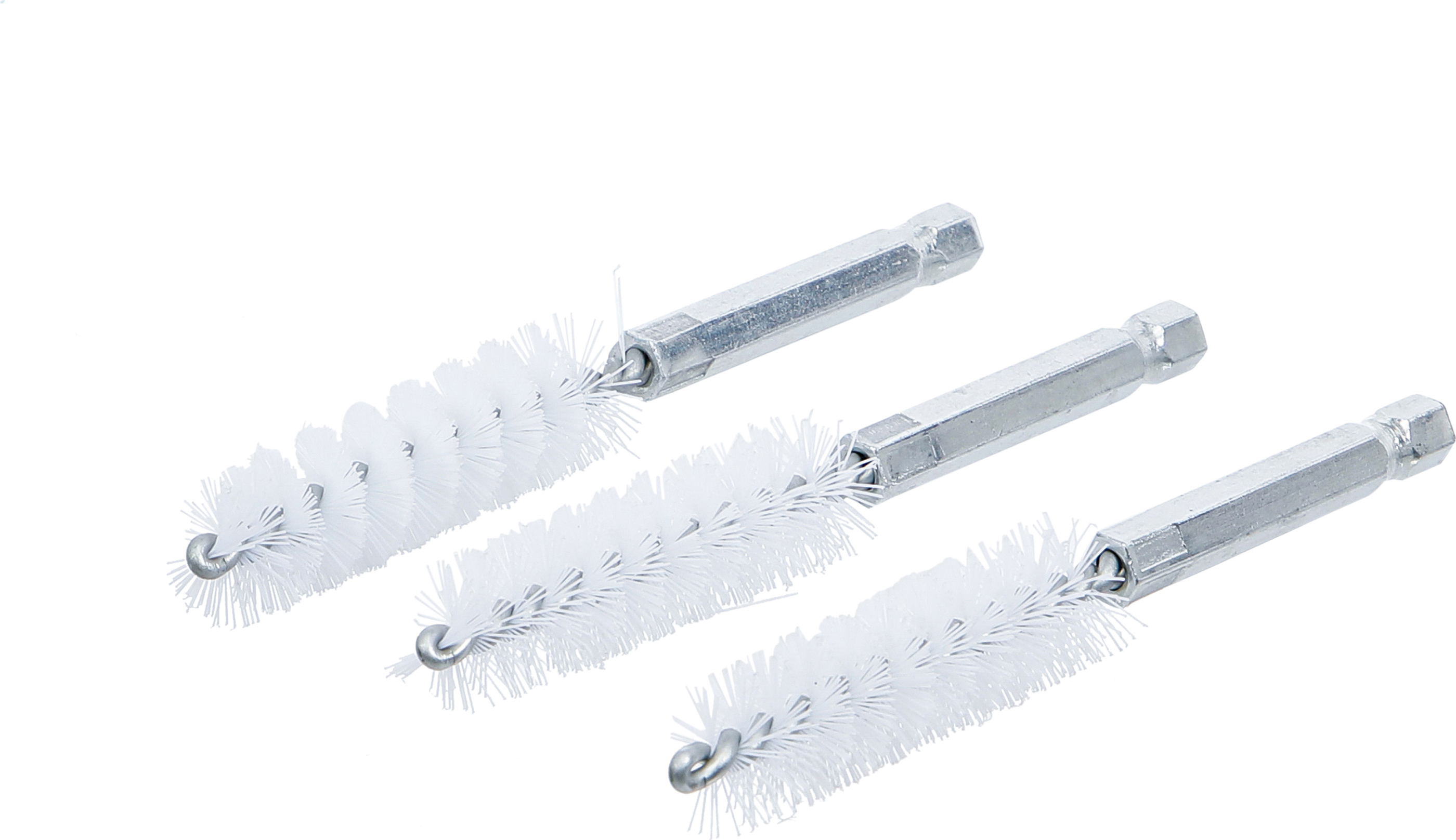 BGS Nylonbürste | 14 mm | Antrieb Außensechskant 6,3 mm (1/4") | 3-tlg.