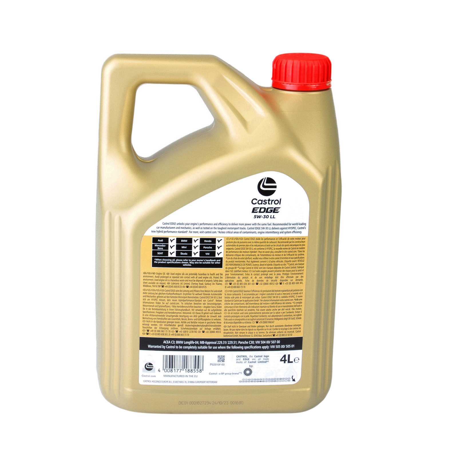 5W-30 Castrol EDGE LL Titanium FST Motoröl 4 Liter