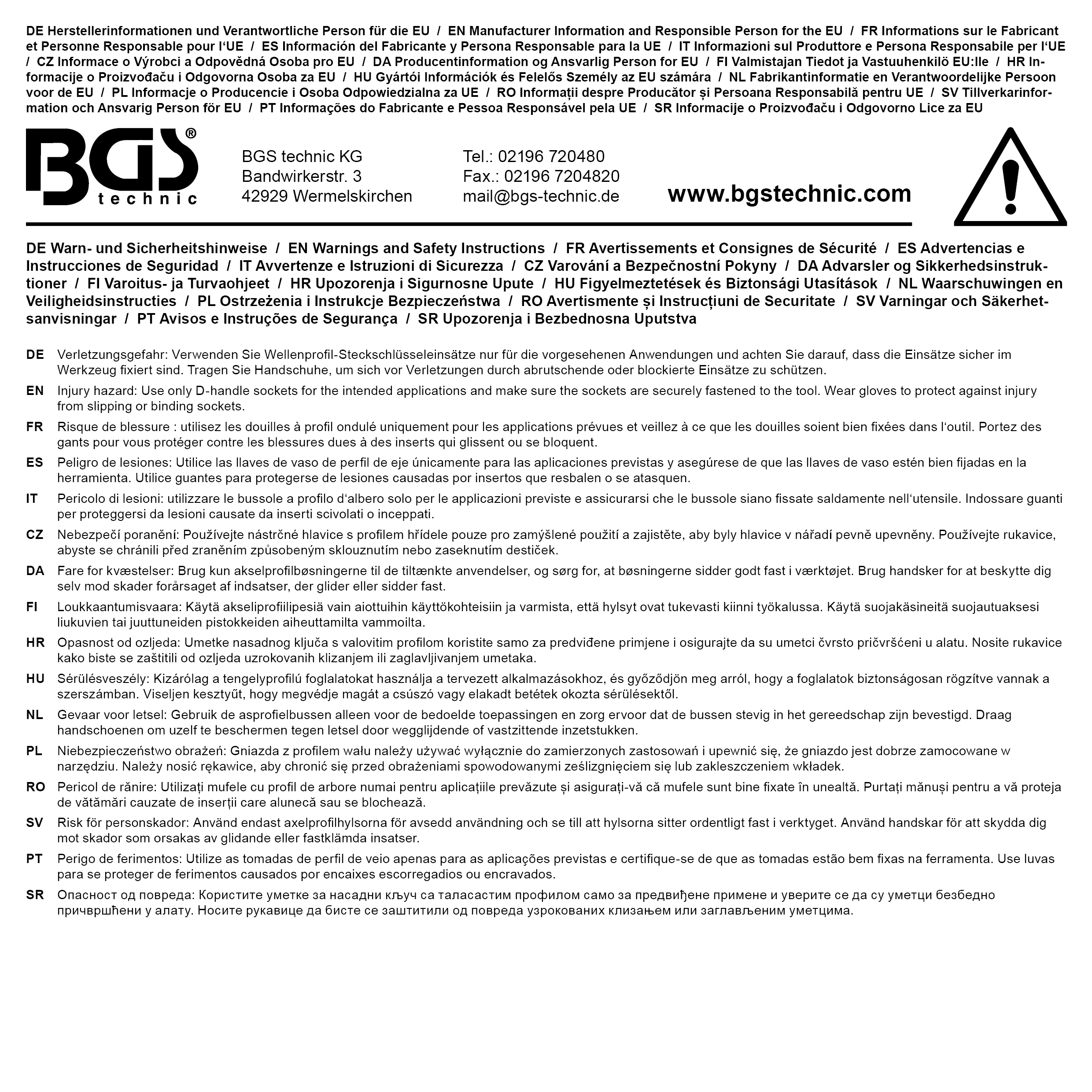 BGS Steckschlüssel-Einsatz Super Lock, tief | Antrieb Innenvierkant 6,3 mm (1/4") | SW 14 mm