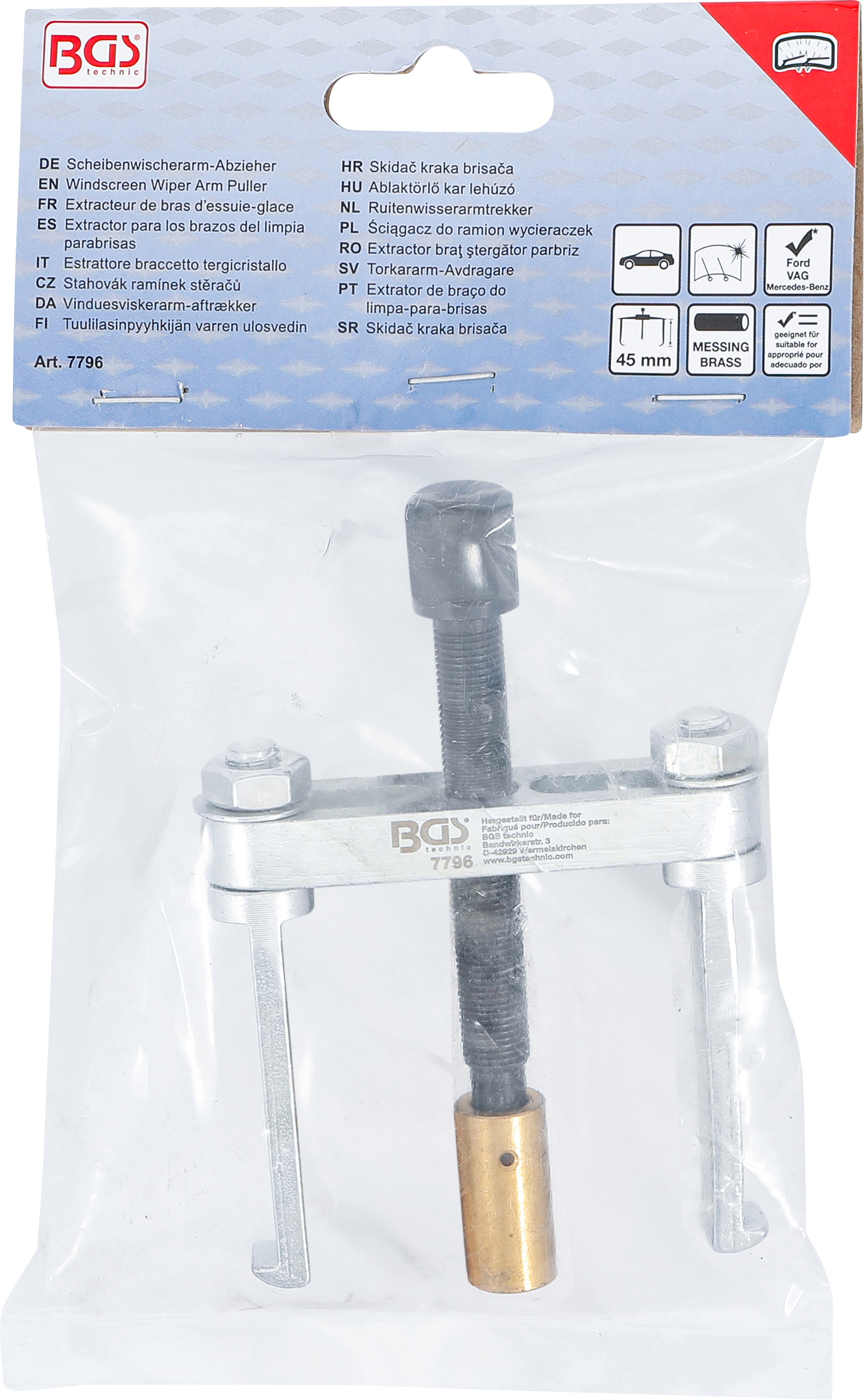 BGS Scheibenwischerarm-Abzieher | für Ford, Mercedes-Benz, Seat