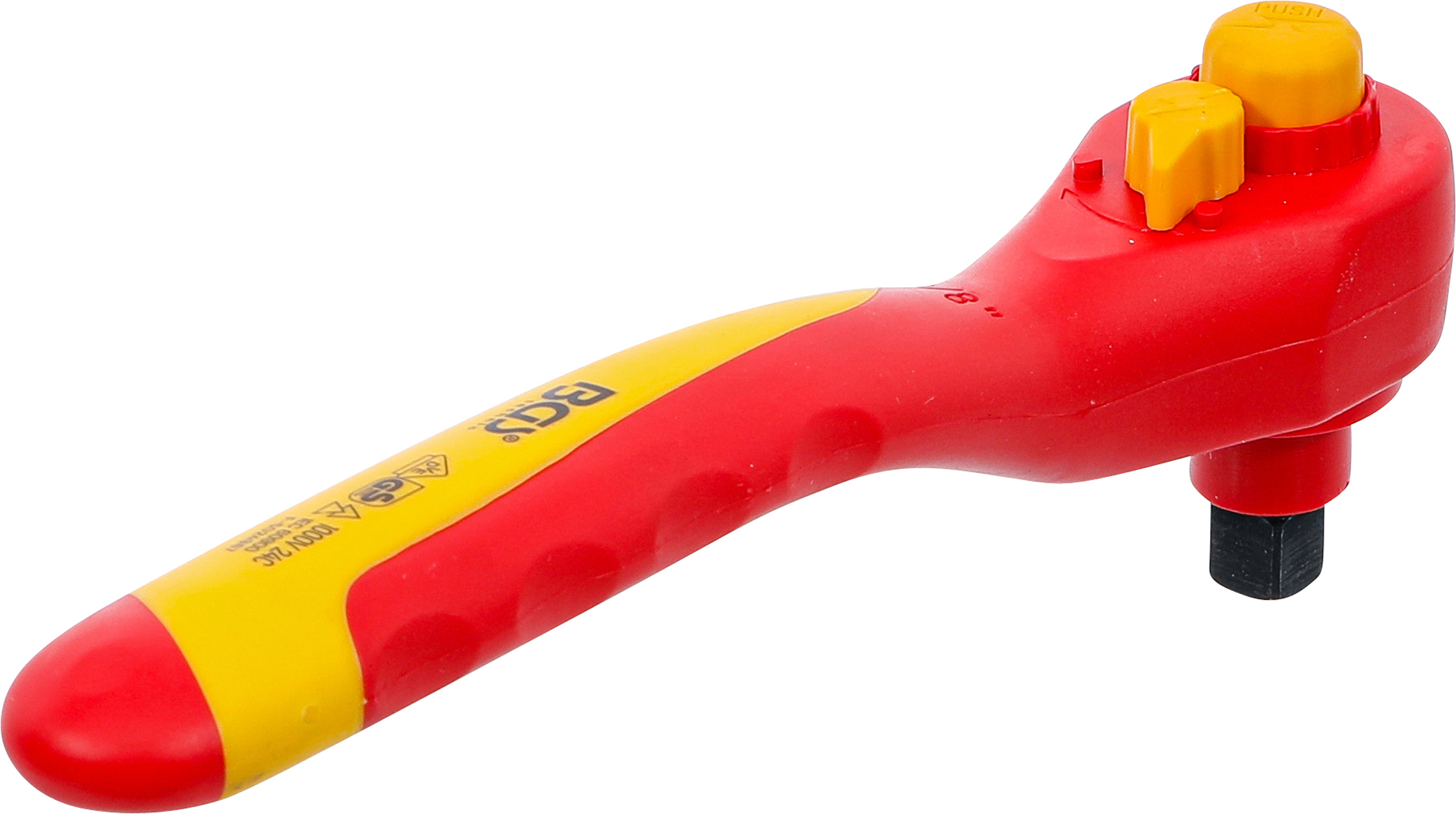 BGS VDE-Umschaltknarre | Abtrieb Außenvierkant 10 mm (3/8") | 1000 V