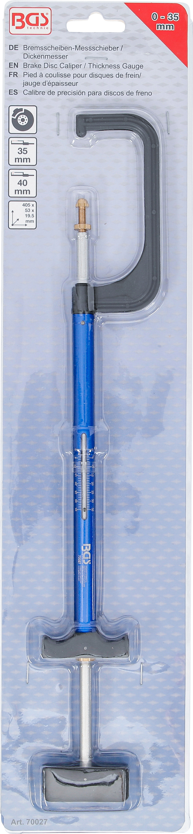BGS Bremsscheiben-Messschieber / Dickenmesser | 0 - 35 mm