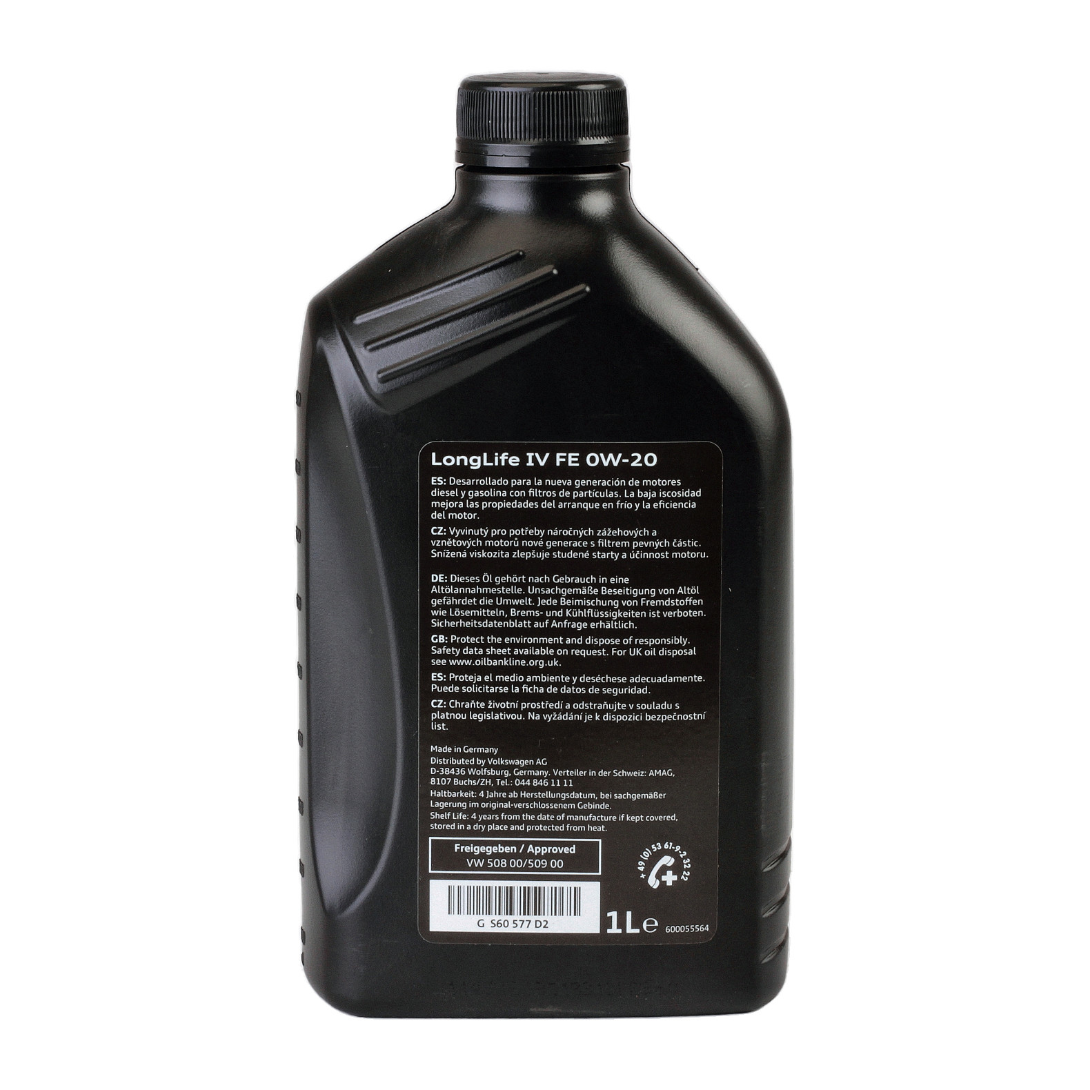 0W-20 Original Audi LongLife IV FE GS60577D2 Motoröl 1 Liter