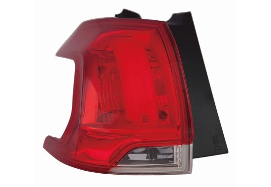 Lampe hinten L (äußerer Teil, LED/P21W, blinkerfarbe weiß, glasfarbe rot) passt zu: PEUGEOT 2008 I 03.13-03.16