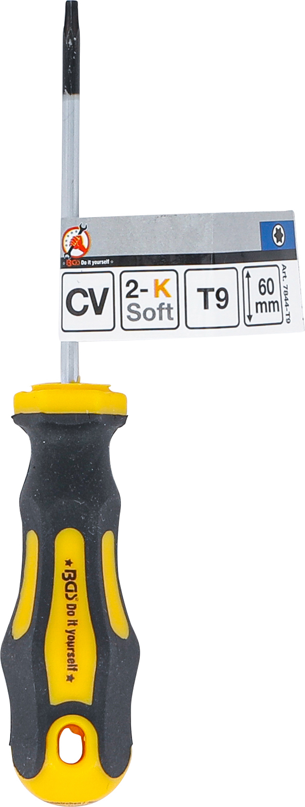 BGS Schraubendreher | T-Profil (für Torx) T9 | Klingenlänge 60 mm