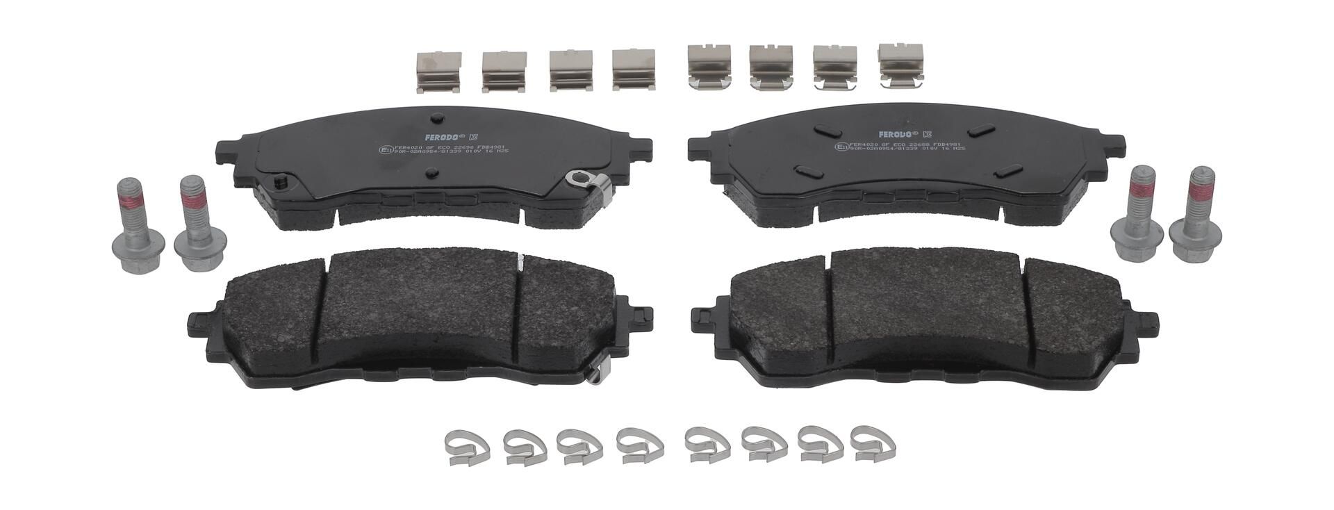 Bremsbelagsatz, Scheibenbremse