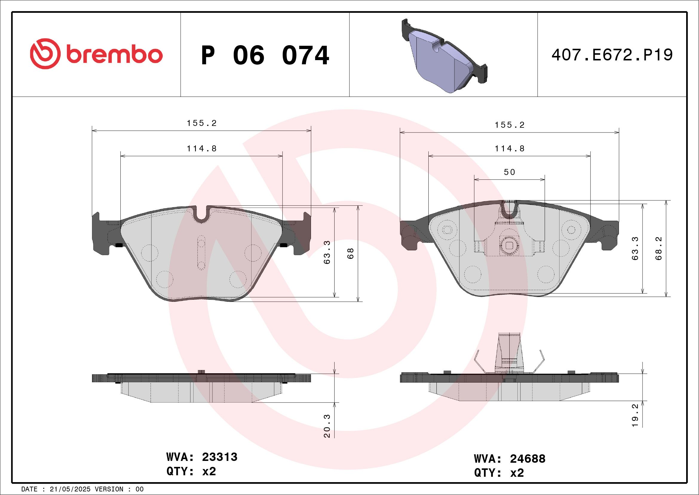 Bremsbelagsatz, Scheibenbremse