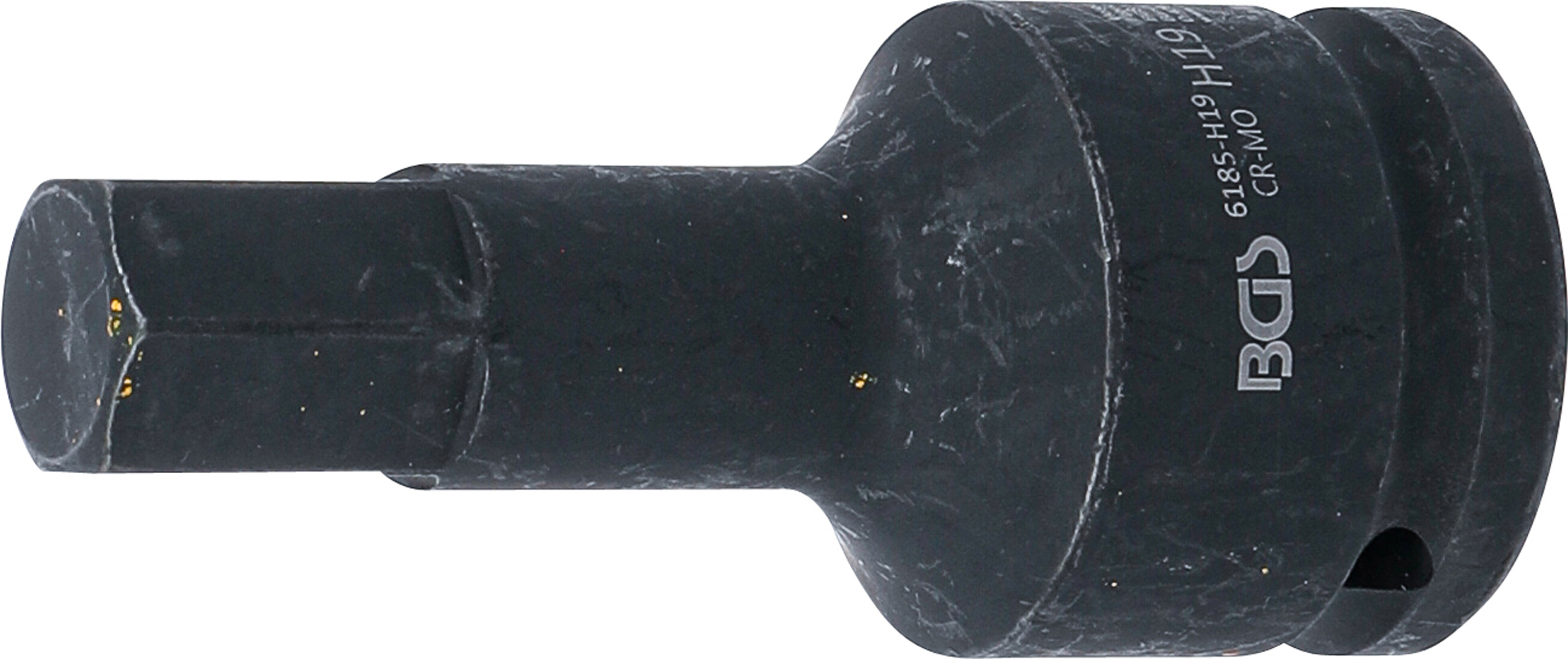 BGS Kraft-Bit-Einsatz | Länge 100 mm | Antrieb Innenvierkant 20 mm (3/4") | Innensechskant 19 mm