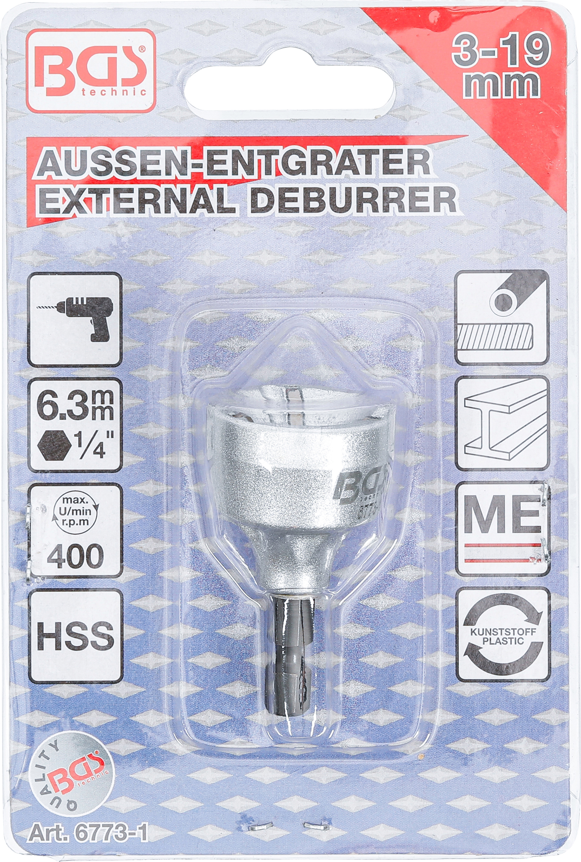 BGS Aussen-Entgrater | für Ø 3 - 19 mm