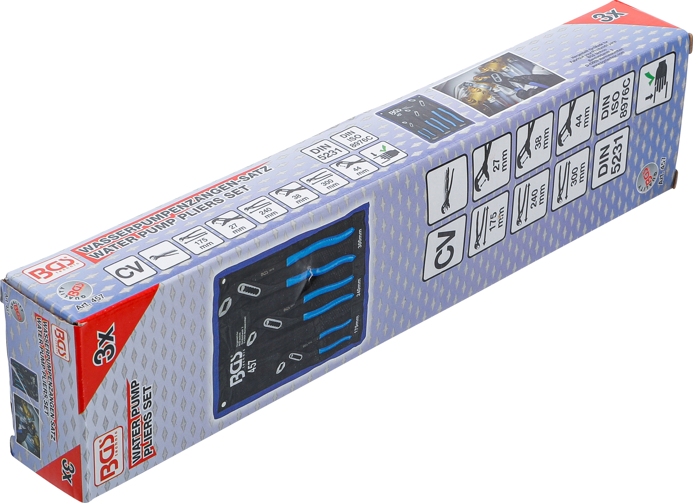 BGS Wasserpumpenzangen-Satz | 3-tlg.
