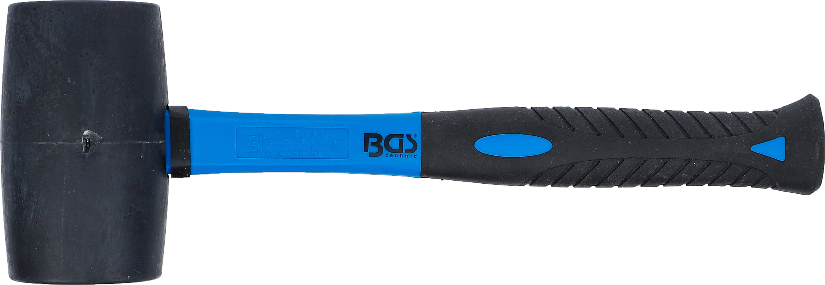BGS Gummihammer | Fiberglasstiel | schwarzer Kopf | Ø 65 mm | 720 g