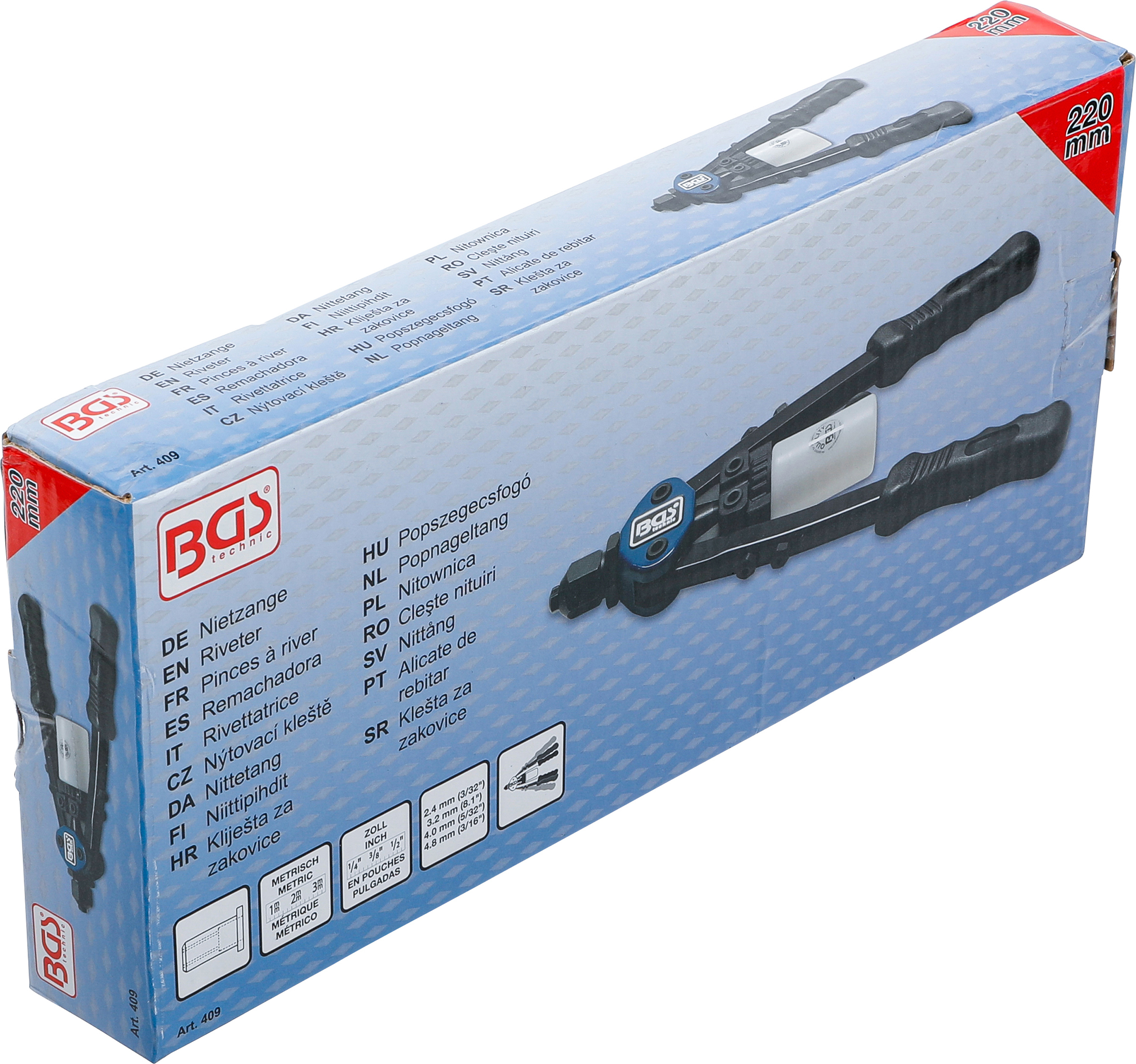 BGS Nietzange | Langarm | mit Sammelflasche