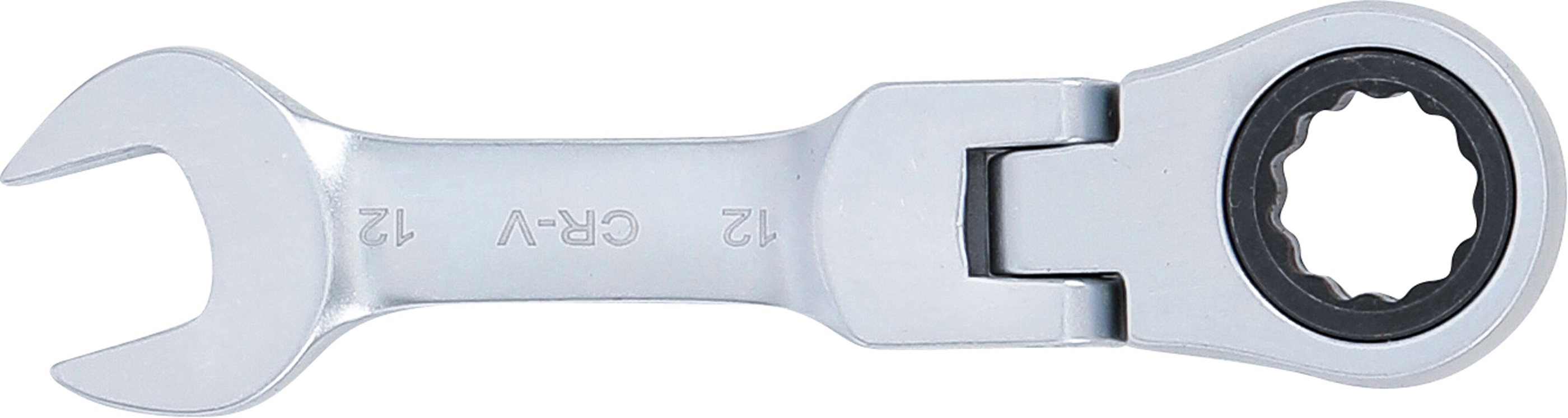 BGS Ratschenring-Maulschlüssel | kurz | abwinkelbar | SW 12 mm