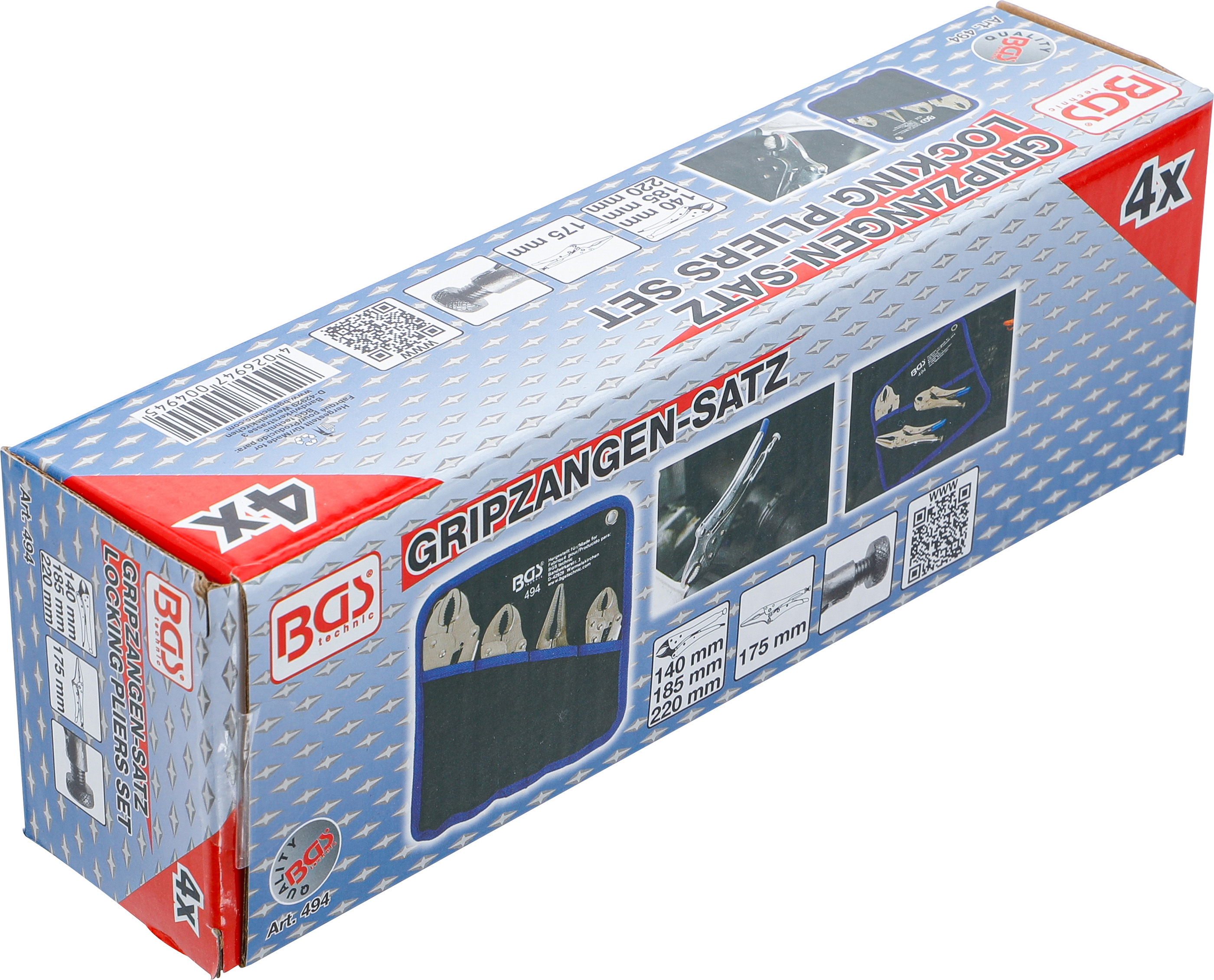 BGS Gripzangen-Satz | 4-tlg.